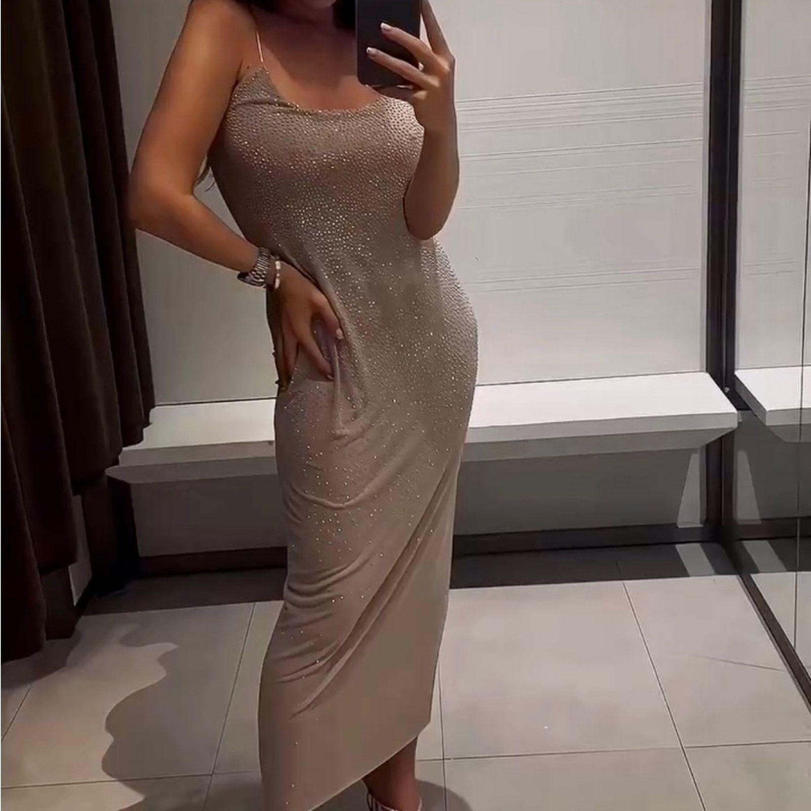 Zara ZARA BLOGGER FAVORITE RHINESTONE TULLE DRESS Size M / US 6-8 / IT 42-44 - 6 Thumbnail