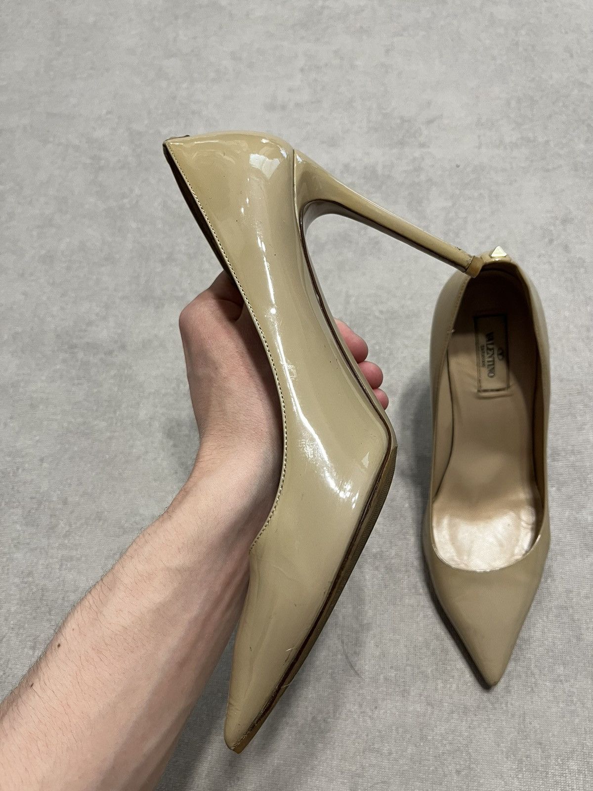 Valentino Valentino Womens Pump Heels Beige Vintage Shoes Sz 39.5 Size US 8.5 / IT 38.5 - 5 Thumbnail