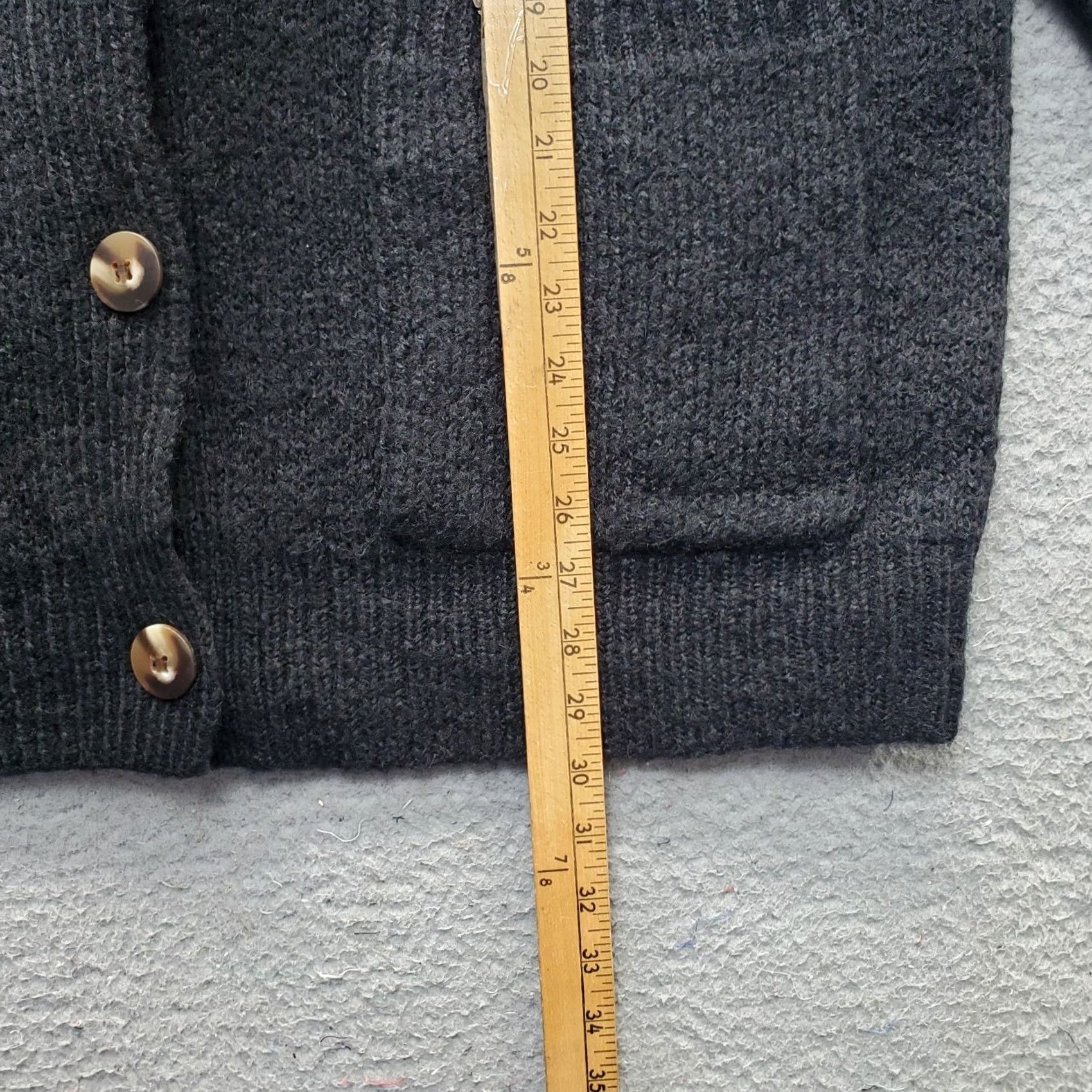 Vintage POL Cardigan Sweater Womens S Black Knit Stretch Raglan Sleeve Button Front Size S / US 4 / IT 40 - 3 Thumbnail