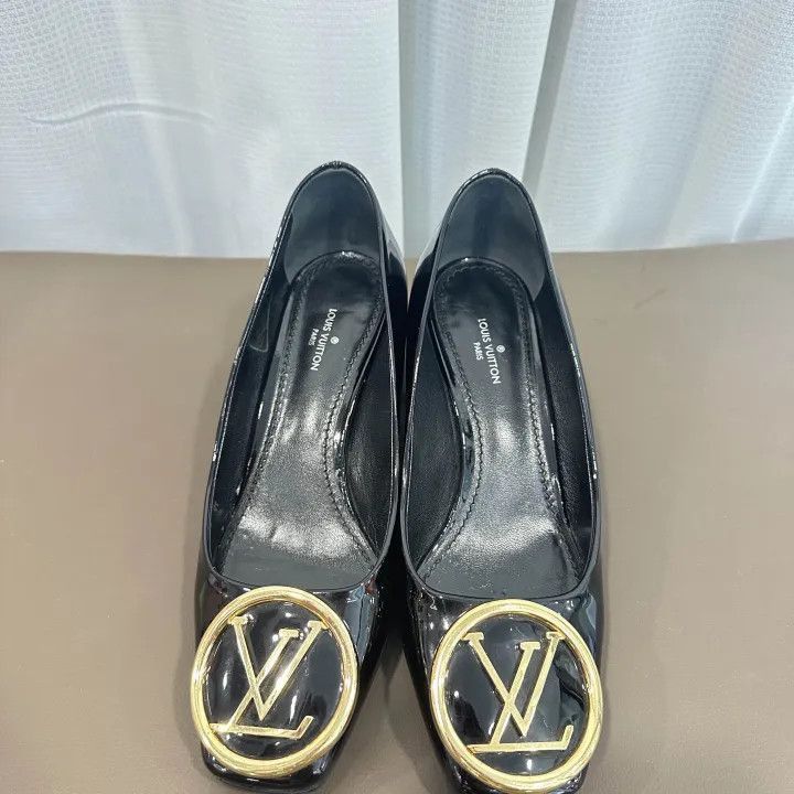 Louis Vuitton Louis Vuitton Black Chunky Heeled Shoes -2508 Size US 5.5 / EU 38 - 2 Thumbnail
