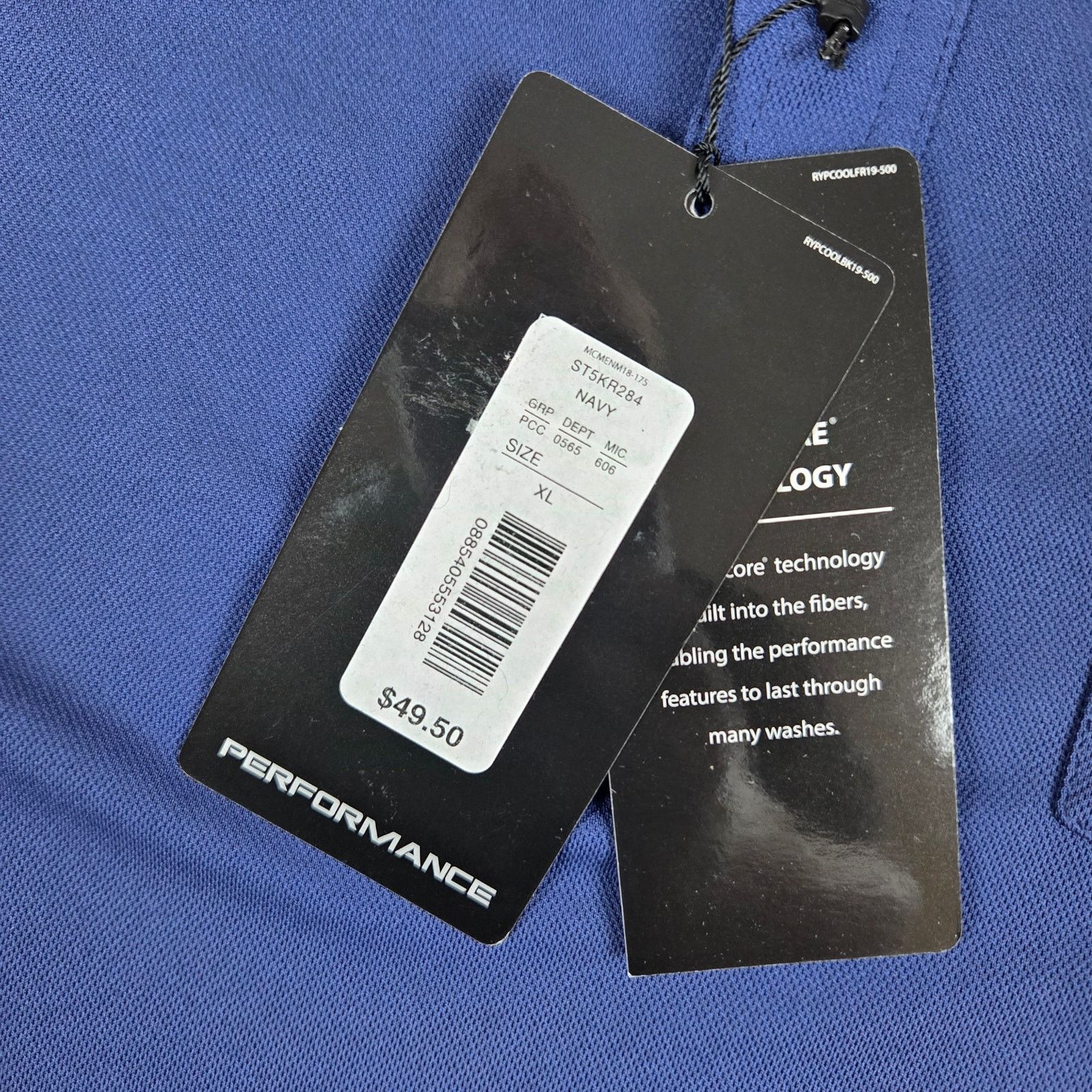Roundtree & Yorke NWT Roundtree & Yorke XL Navy Performance Polo Shirt Size US XL / EU 56 / 4 - 5 Thumbnail
