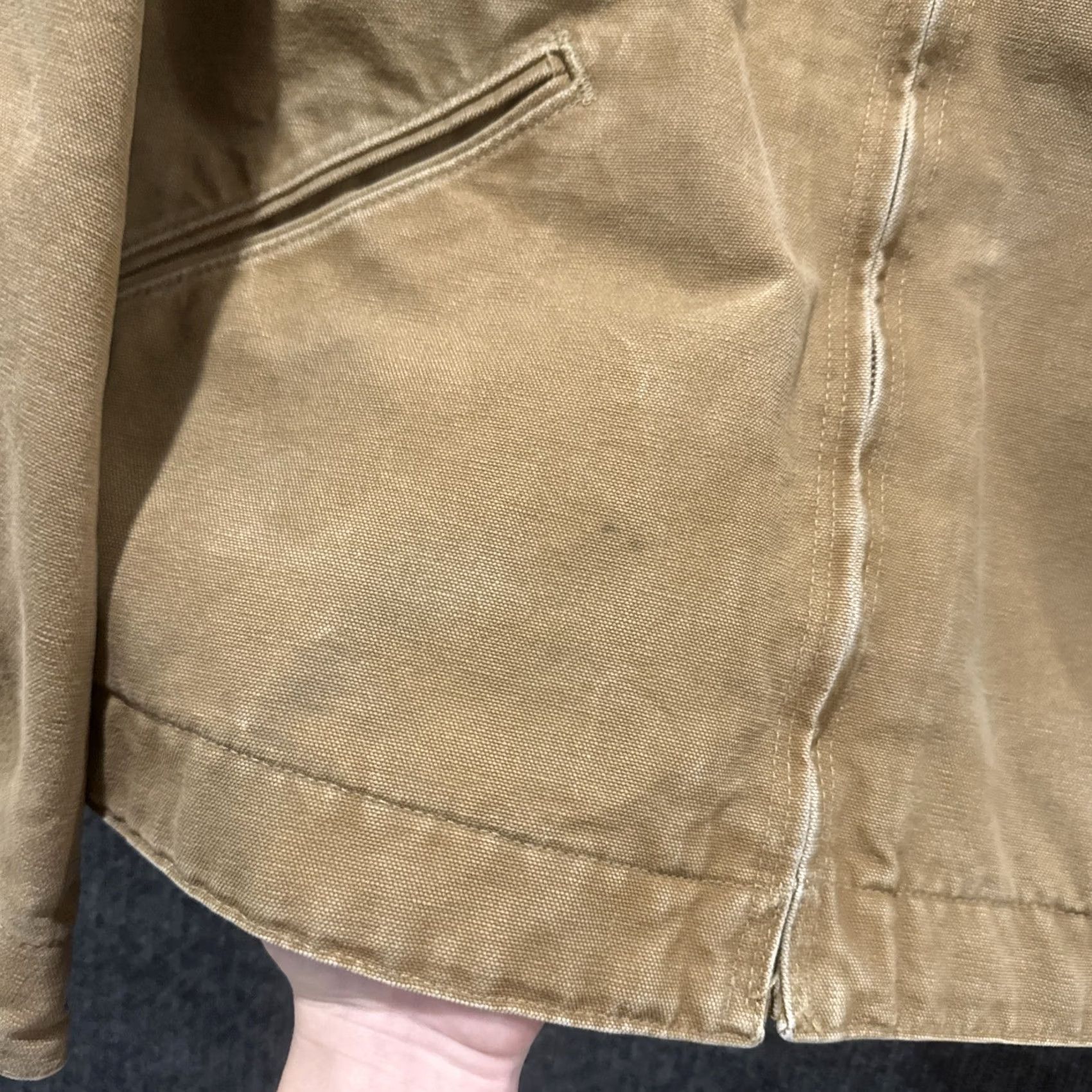 Carhartt VINTAGE Carhartt Detroit Jacket Blanket Lined Men’s 2XL J97 CML Camel Brown Bomber Jacket Mens Size US XXL / EU 58 / 5 - 2 Thumbnail