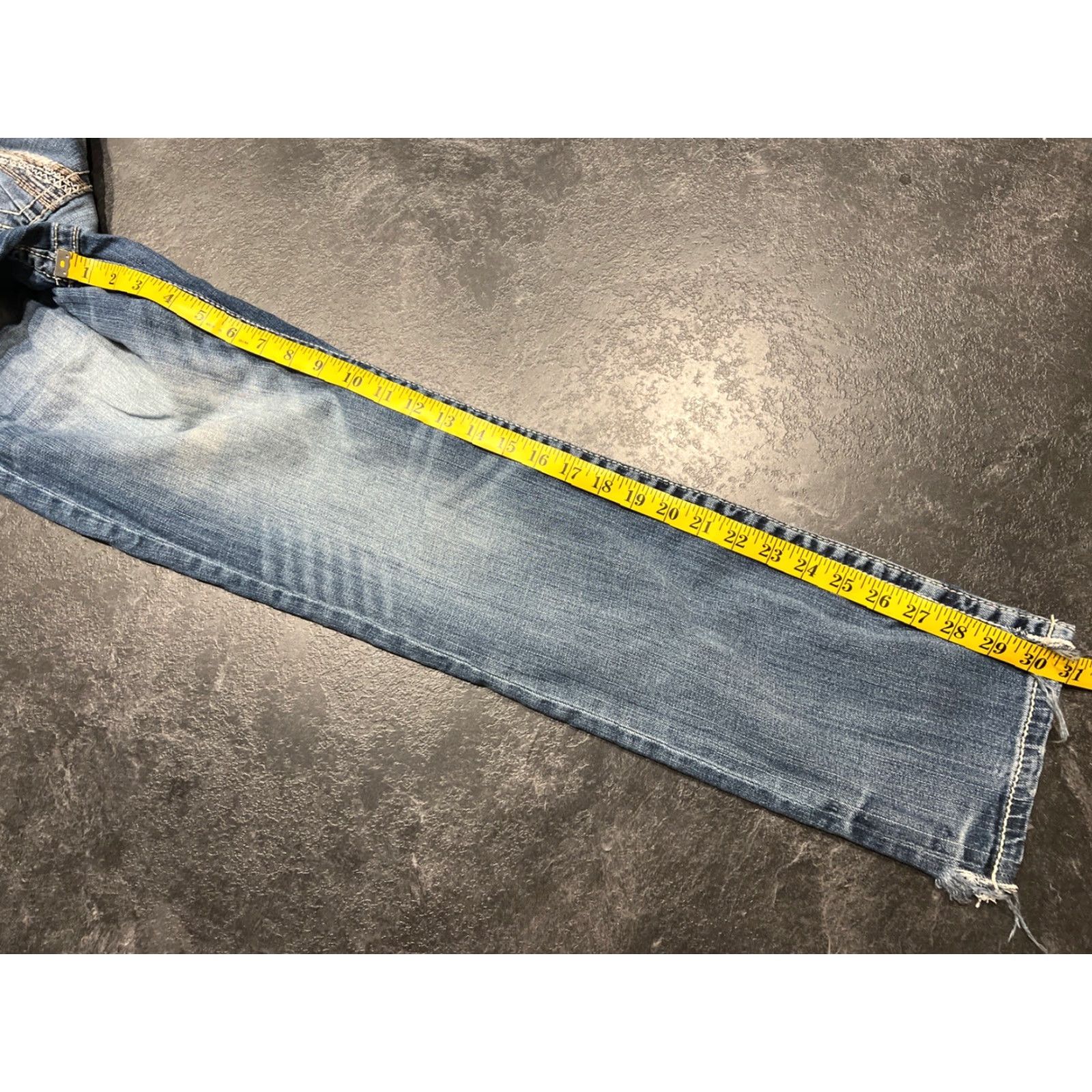 Vintage VINTAGE Buckle Men’s Jeans Men's 30x30 Straight Fit Dark Blue Denim Western Casual Size US 30 / EU 46 - 5 Thumbnail