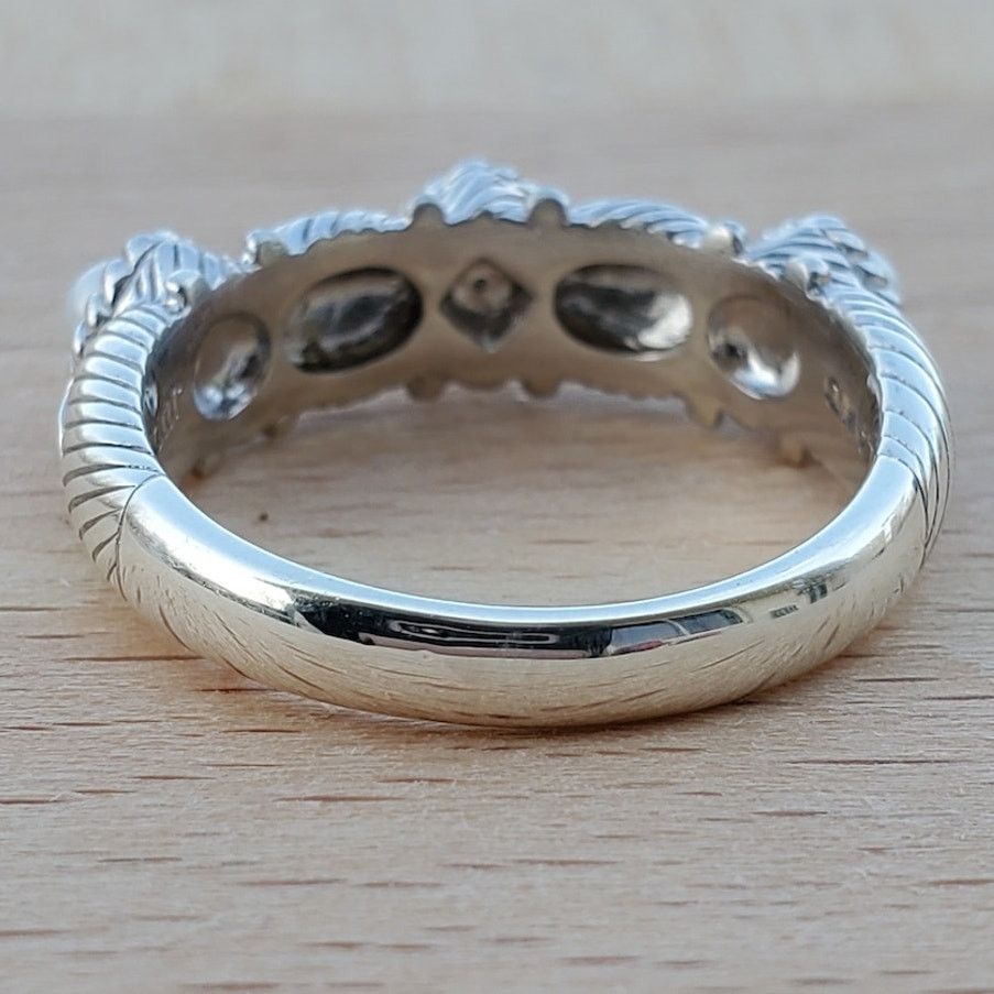 Judith Ripka Judith Ripka Sterling Silver 925 Three Pearl Ring Size 8 Size ONE SIZE - 4 Thumbnail
