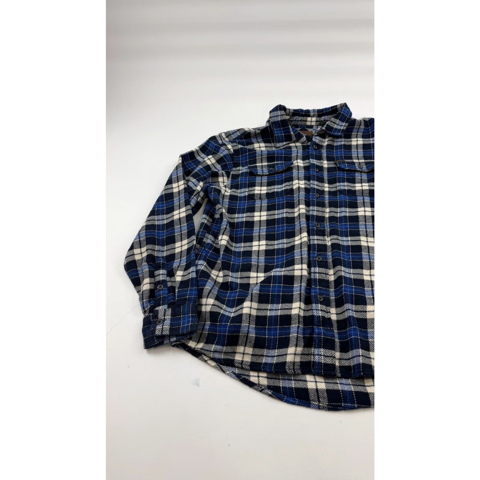 Orvis VINTAGE Orvis Flannel Shirt Jacket Mens XL Blue Plaid Lined Hand Pockets Button Front Size US XL / EU 56 / 4 - 2 Thumbnail