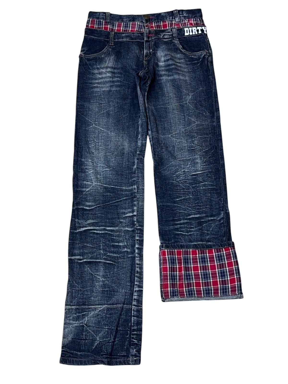 Japanese Brand SICK🔥JAPANESE BRAND DIRTY WOLF DOUBLE WAIST JEANS/DENIM Size US 31 - 1 Thumbnail