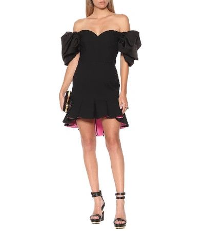Alexander McQueen o1y0325 Pleated Mini Dress in Black Size XS / US 0-2 / IT 36-38 - 2 Thumbnail