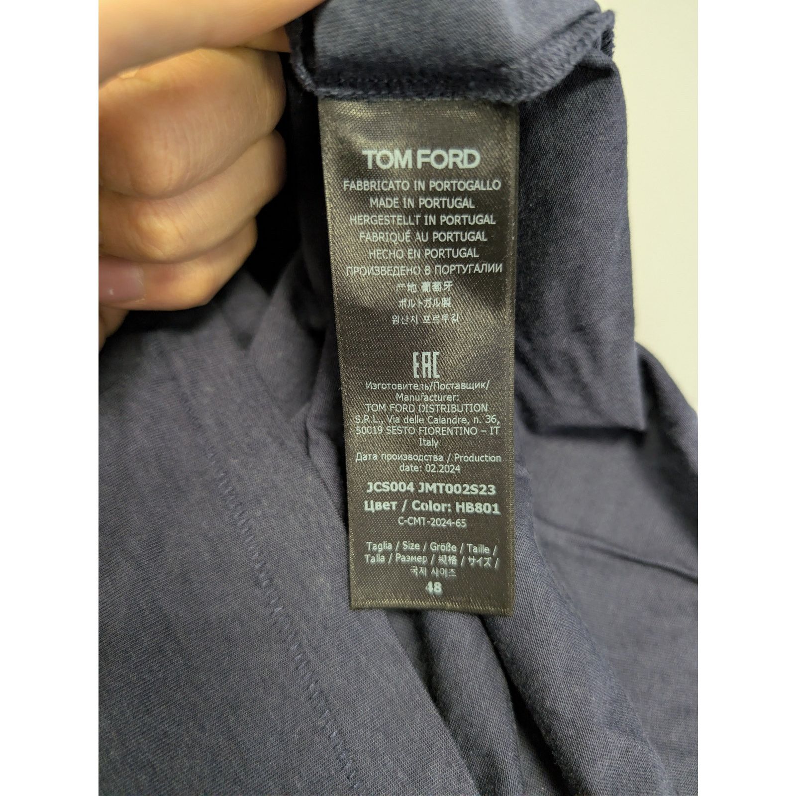 Tom Ford o1rshd1 CC20 T-Shirt in Navy Size US M / EU 48-50 / 2 - 18 Thumbnail