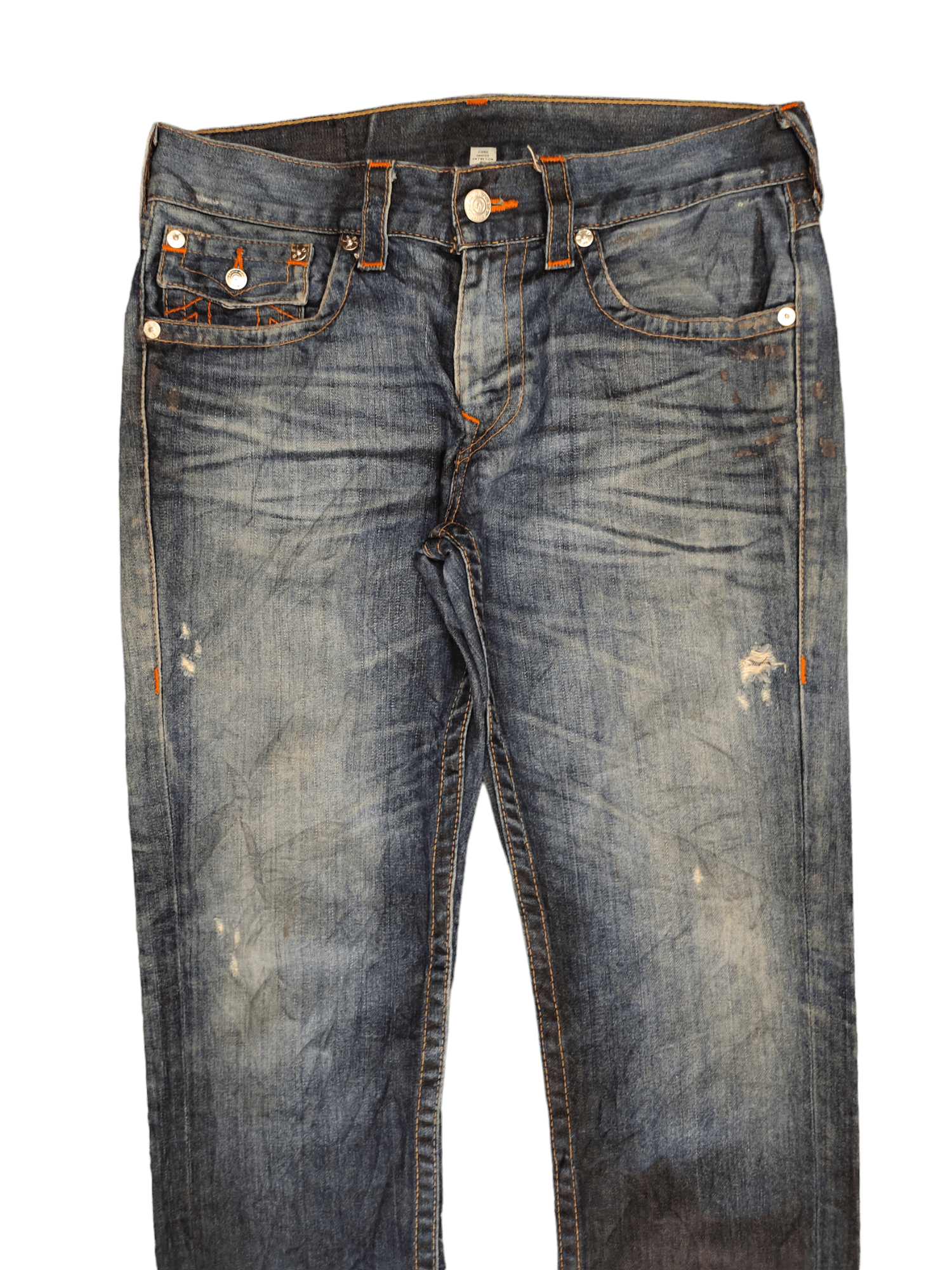 True Religion Vintage Y2k True Religion Skinny Distress Faded Denim Jeans Size US 32 / EU 48 - 10 Thumbnail
