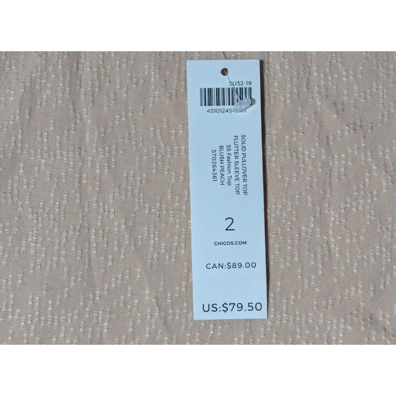 Vintage VINTAGE Chico's Flutter Sleeve Pullover Top Blush Peach - Women Size L NEW Size L / US 10 / IT 46 - 5 Thumbnail