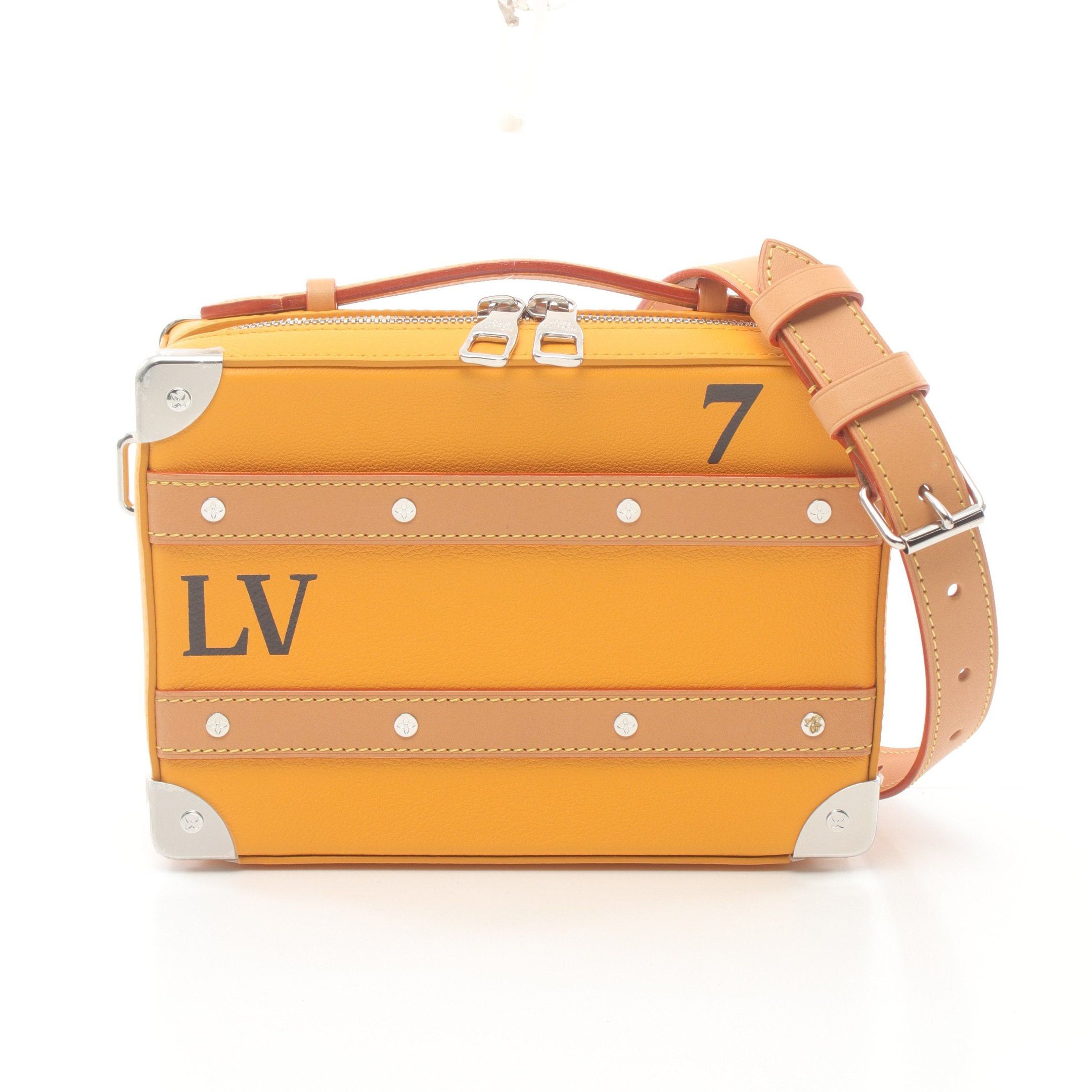 Louis Vuitton Louis Vuitton Soft Trunk Saffron Shoulder Bag Leather Orange Size ONE SIZE - 1 Thumbnail