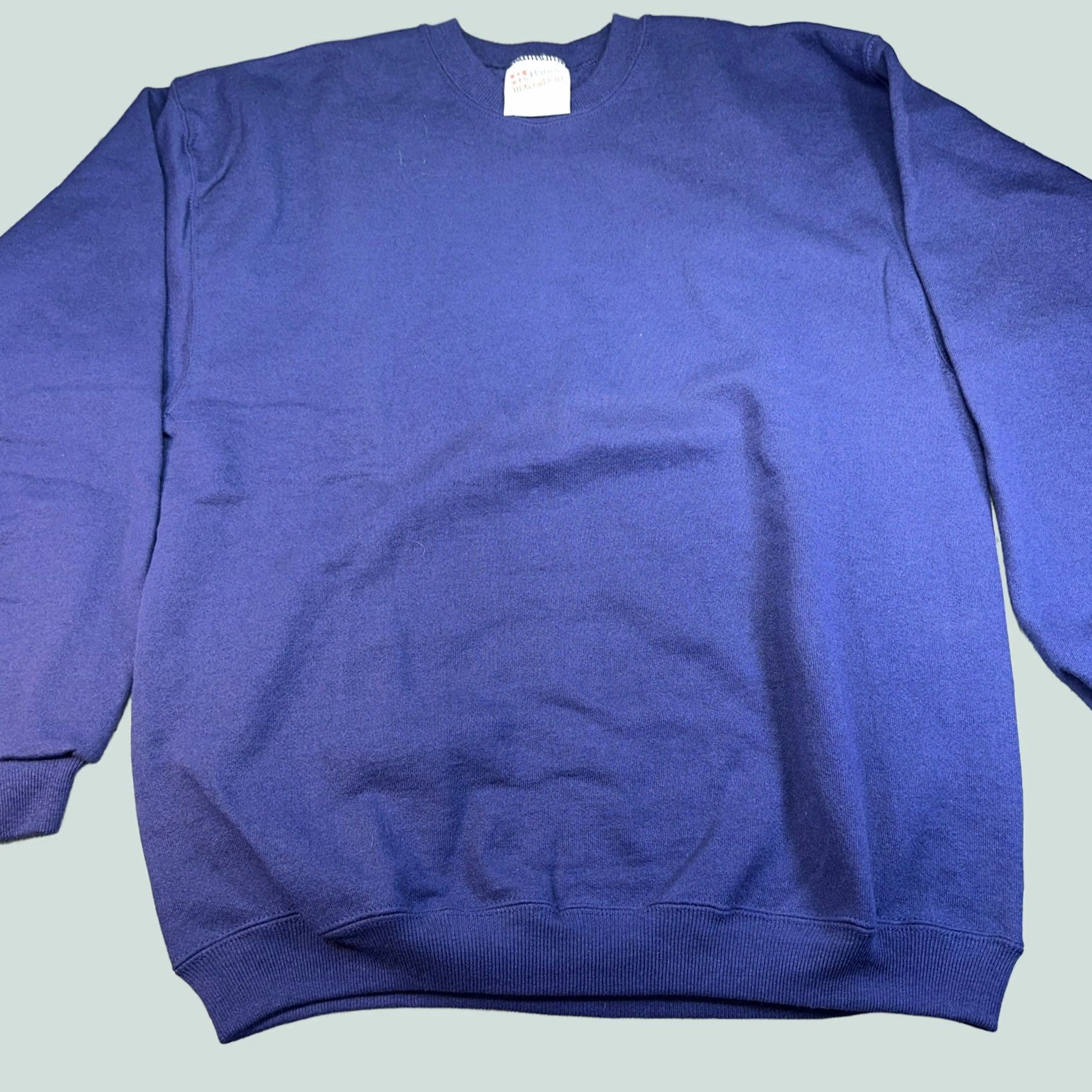 Hanes VINTAGE Hanes Sweatshirt Men's L Navy Blue Heavyweight Back Logo Pullover Blank Back Logo Size US L / EU 52-54 / 3 - 1 Thumbnail