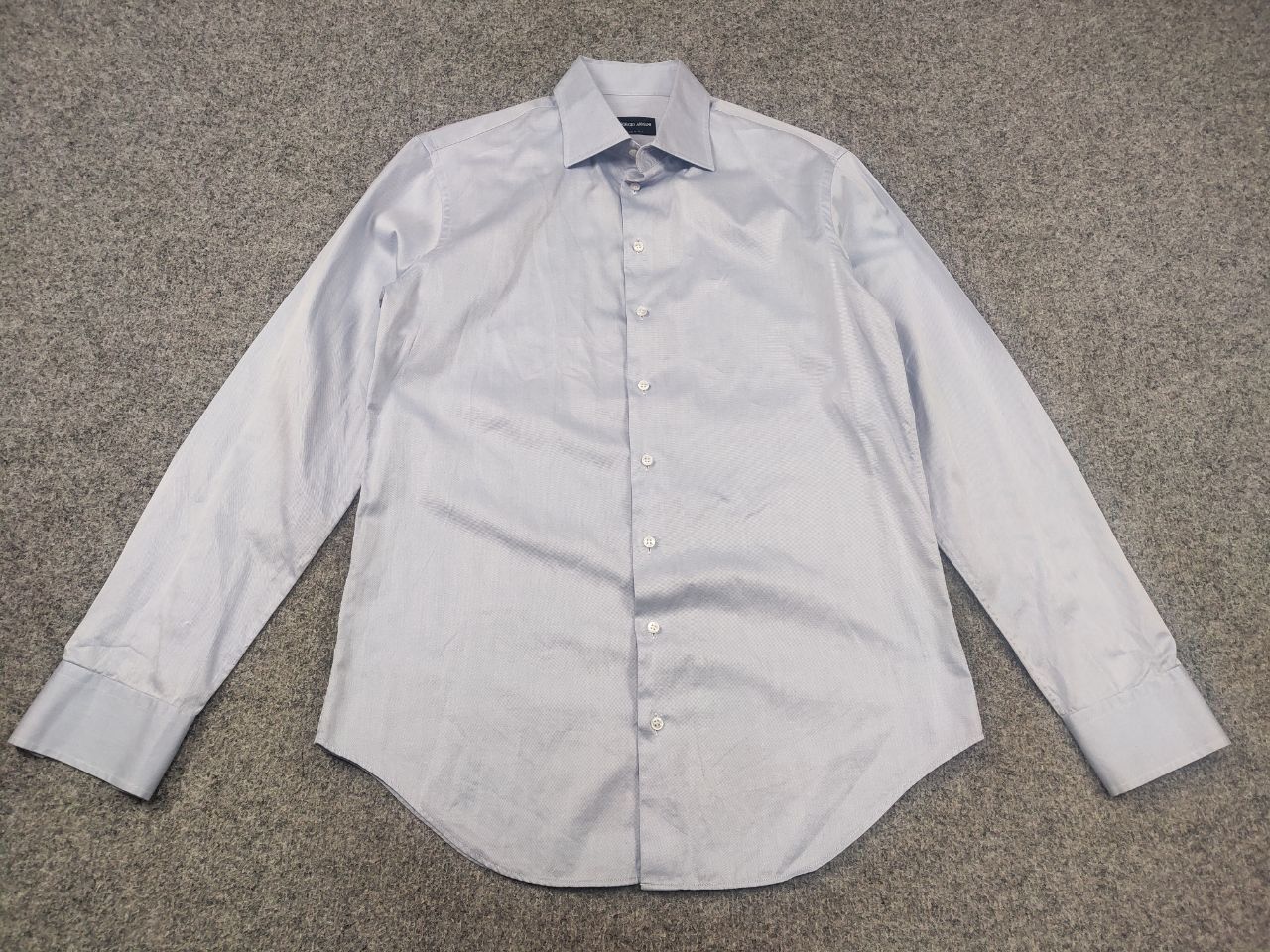 Giorgio Armani Giorgio Armani Design with Light blue thin Long sleeve shirt Size US M / EU 48-50 / 2 - 3 Thumbnail
