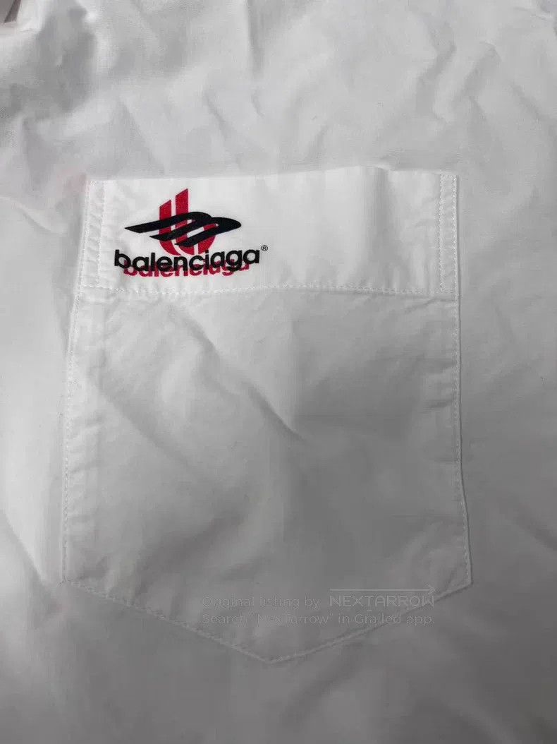 Balenciaga Balenciaga size 39 Letter Logo Pattern Pointed Collar Sing Size US L / EU 52-54 / 3 - 3 Thumbnail