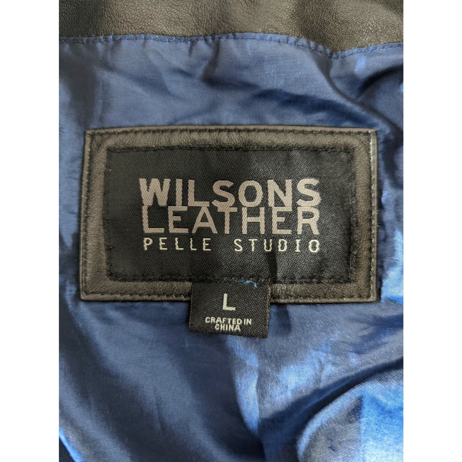 Vintage VINTAGE Wilsons Leather Coat Jacket Black Leather Biker Womens Large Size L / US 10 / IT 46 - 3 Thumbnail