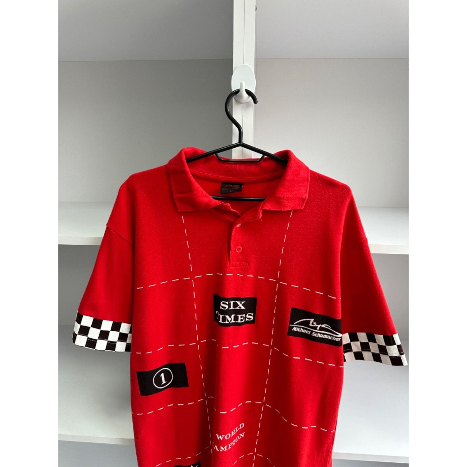 Vintage VTG Michael Schumacher F-1 Six Time Champion T-shirt Size US L / EU 52-54 / 3 - 5 Thumbnail