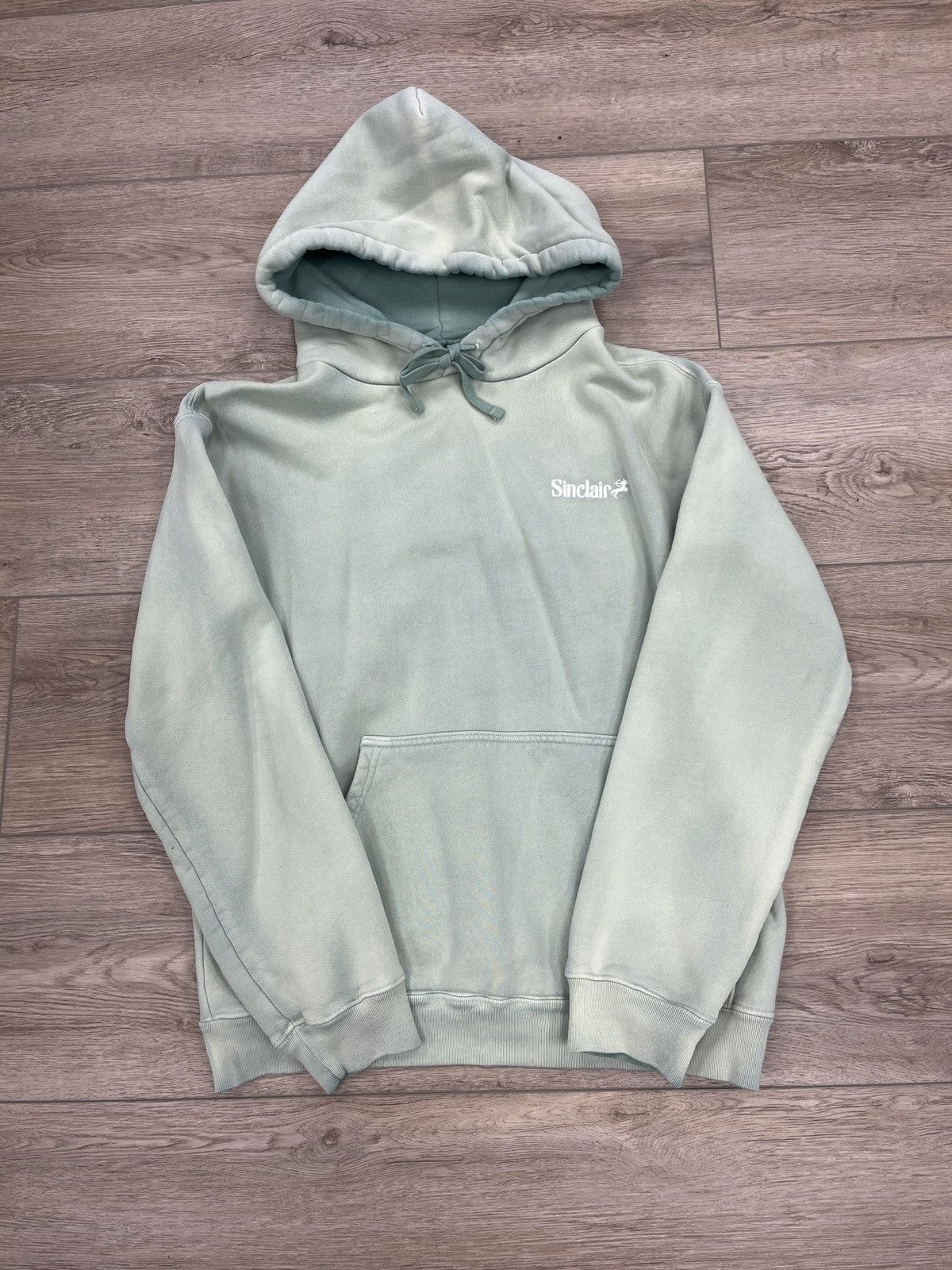 Sinclair Global Faded Essential Hoodie Green L