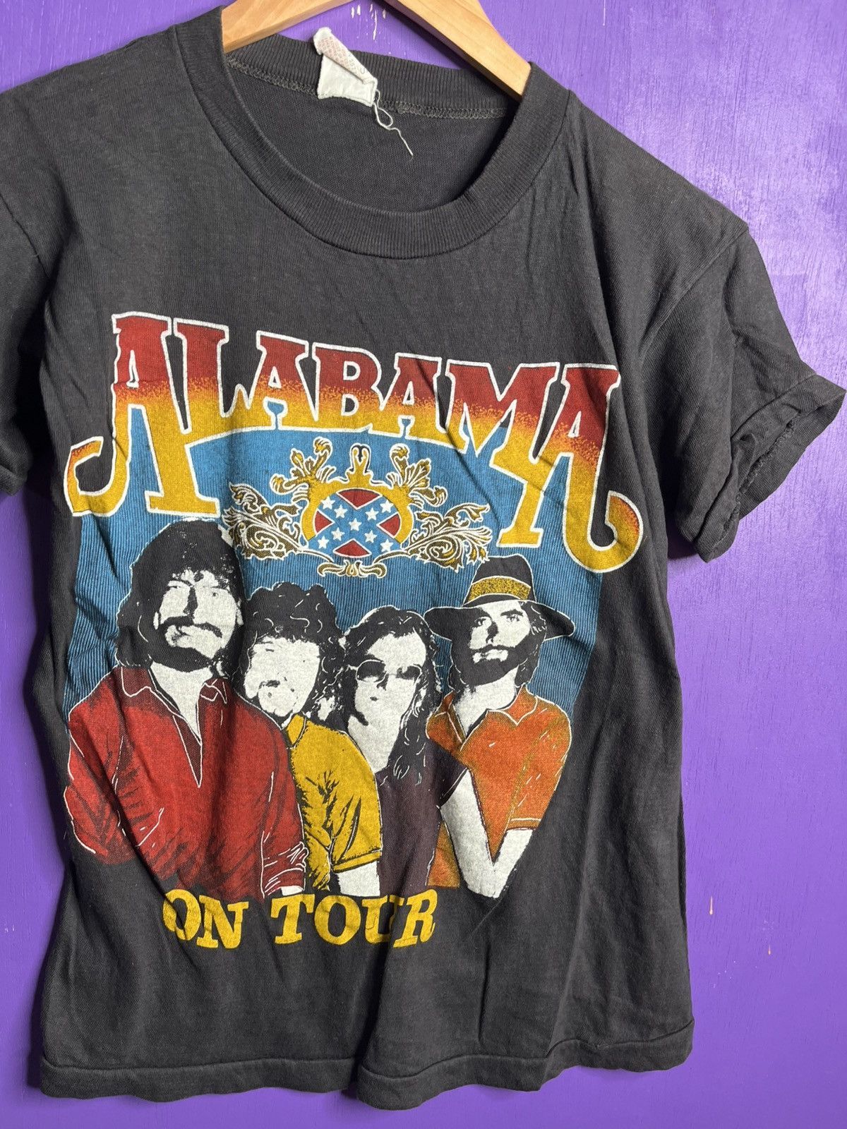 Band Tees × Vintage Vintage 70s Alabama on tour parking lot boot tour tee Size US S / EU 44-46 / 1 - 3 Thumbnail