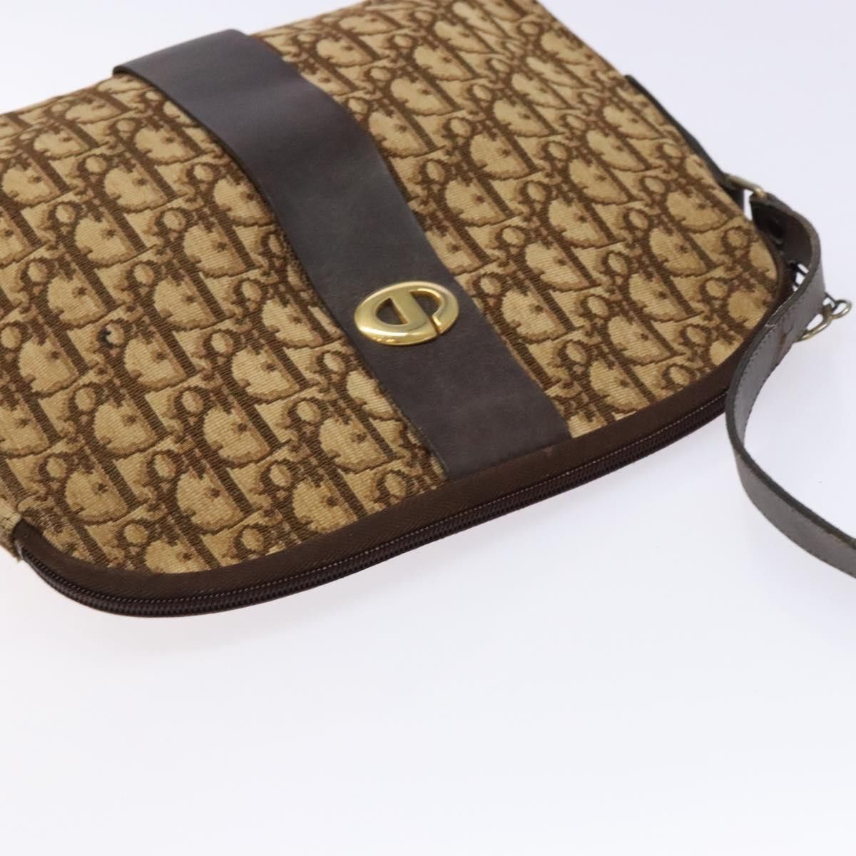 Dior DIOR Trotter Canvas Shoulder Bag Brown Gold Size ONE SIZE - 6 Thumbnail