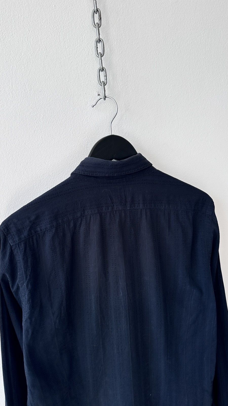 Prada ⁠PRADA Textured Jacquard Cotton Long Sleeve Shirt Size M Size US M / EU 48-50 / 2 - 13 Thumbnail