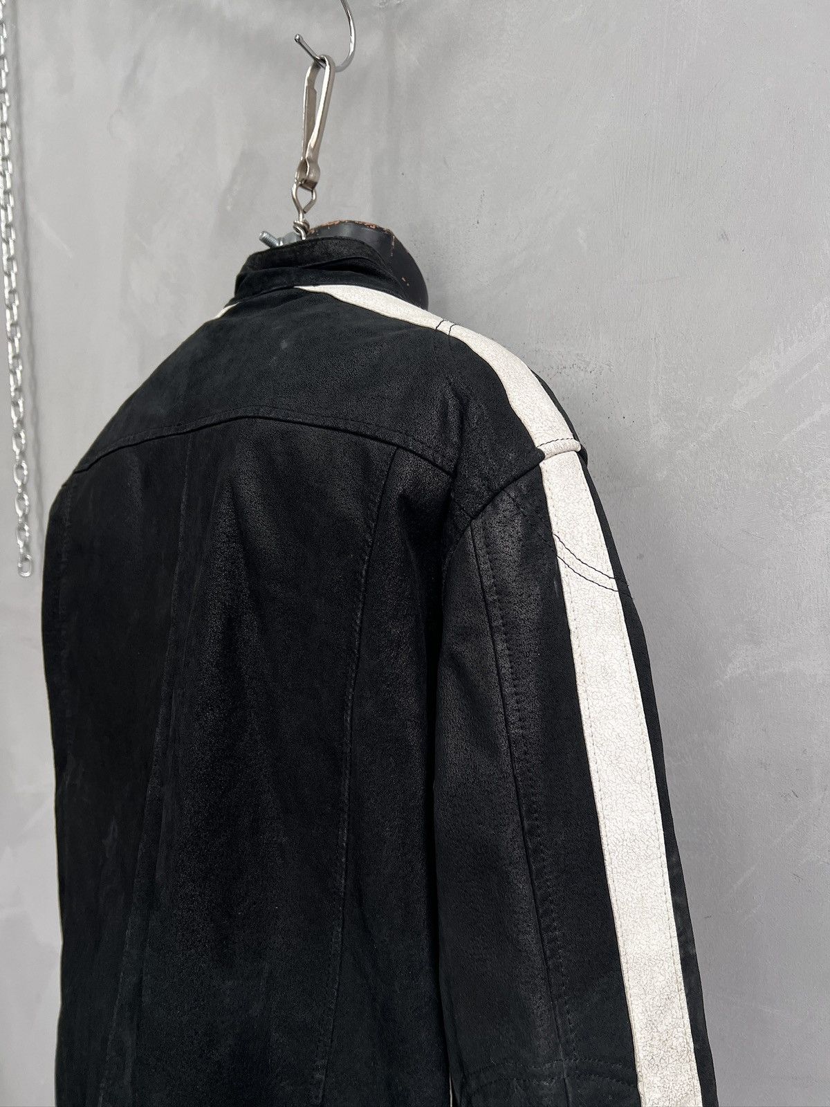 PPFM Archive black racing moto leather jacket marlboro style Size US L / EU 52-54 / 3 - 9 Thumbnail