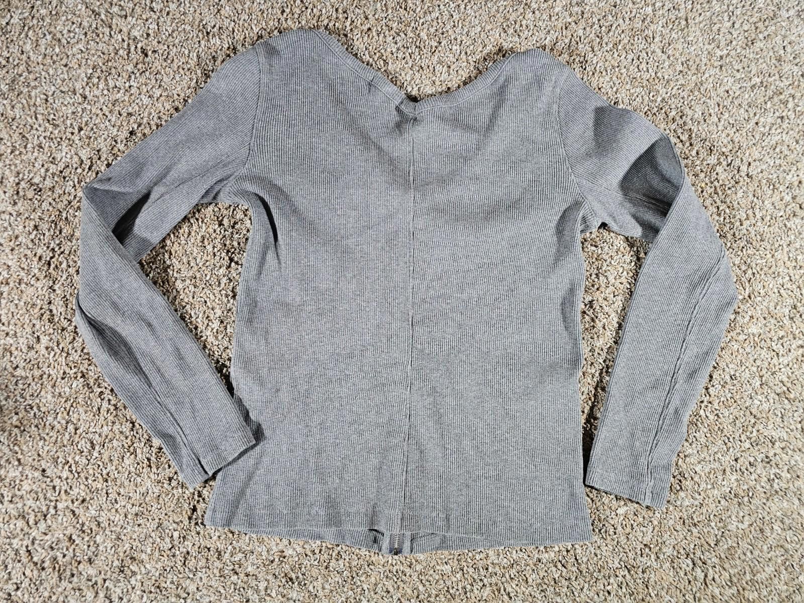 Rag & Bone RAG & BONE FullZip Front Sweater Top Slim Fit Gray Sz L Size L / US 10 / IT 46 - 6 Thumbnail