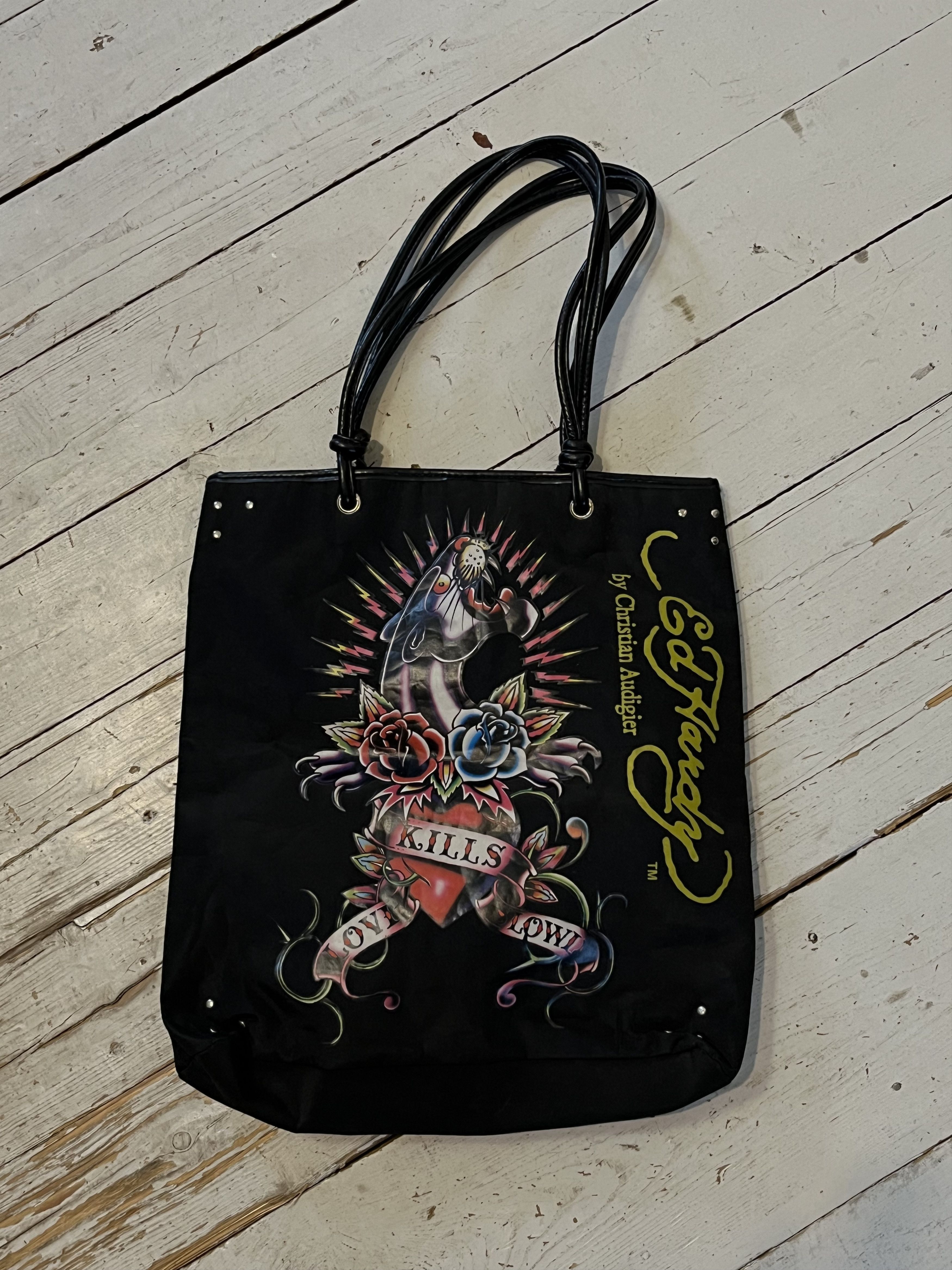 Christian Audigier × Ed Hardy × Vintage Ed Hardy by Christian Audigier Tattoo Pantera y2k tote bag Size ONE SIZE - 5 Thumbnail