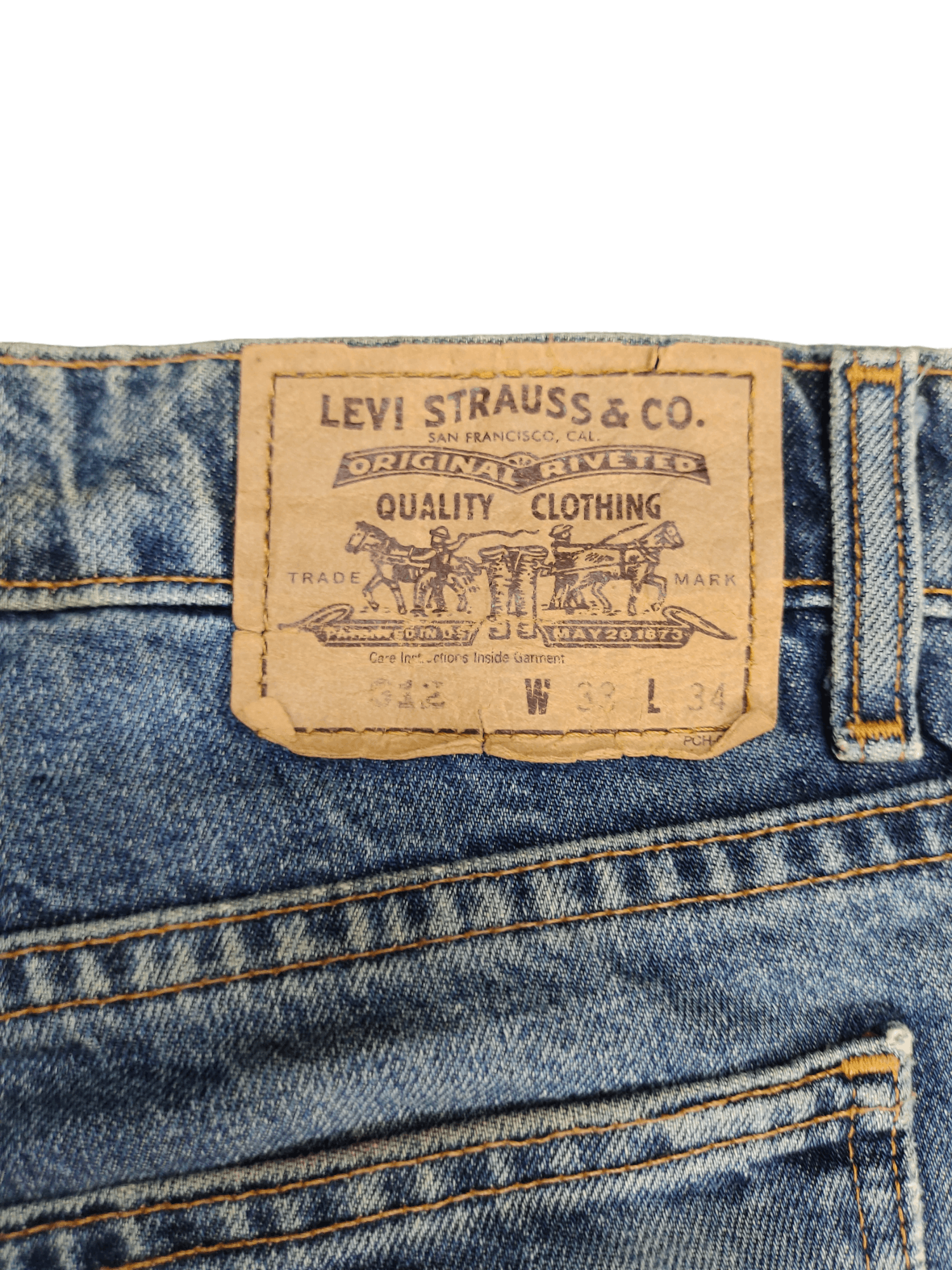 Levi's Vintage Levis 612 Orange Tab Distress Faded Wash Jeans Size US 33 - 18 Thumbnail