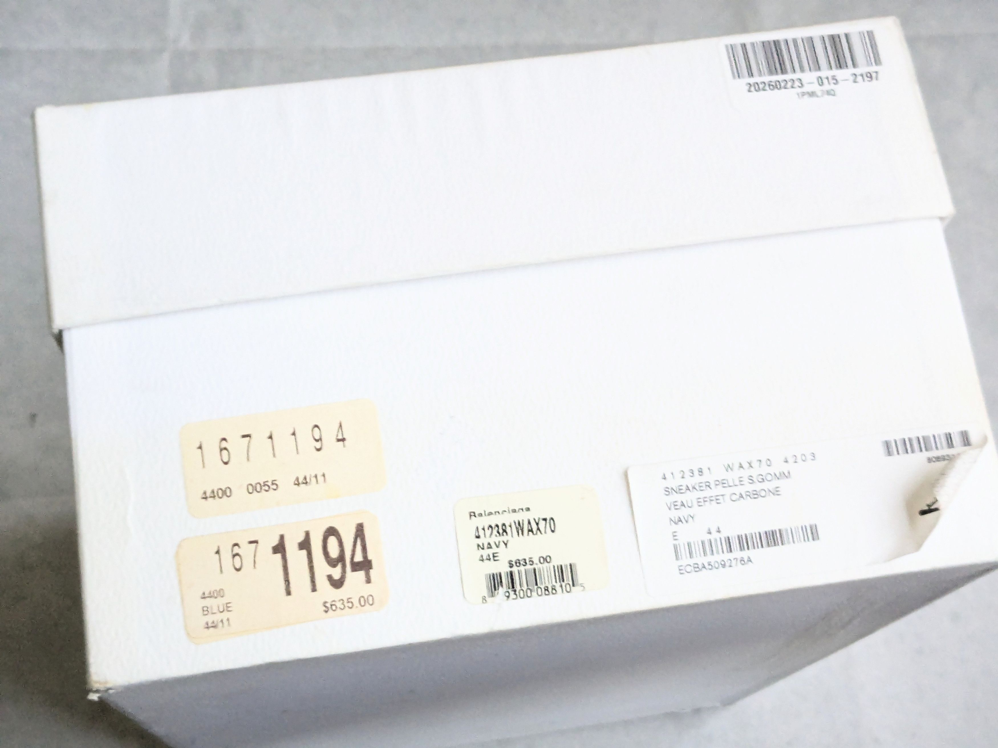 Balenciaga Balenciaga Arena Navy Blue 12 High Tops Leather Sneakers Size US 12 / EU 45 - 17 Thumbnail