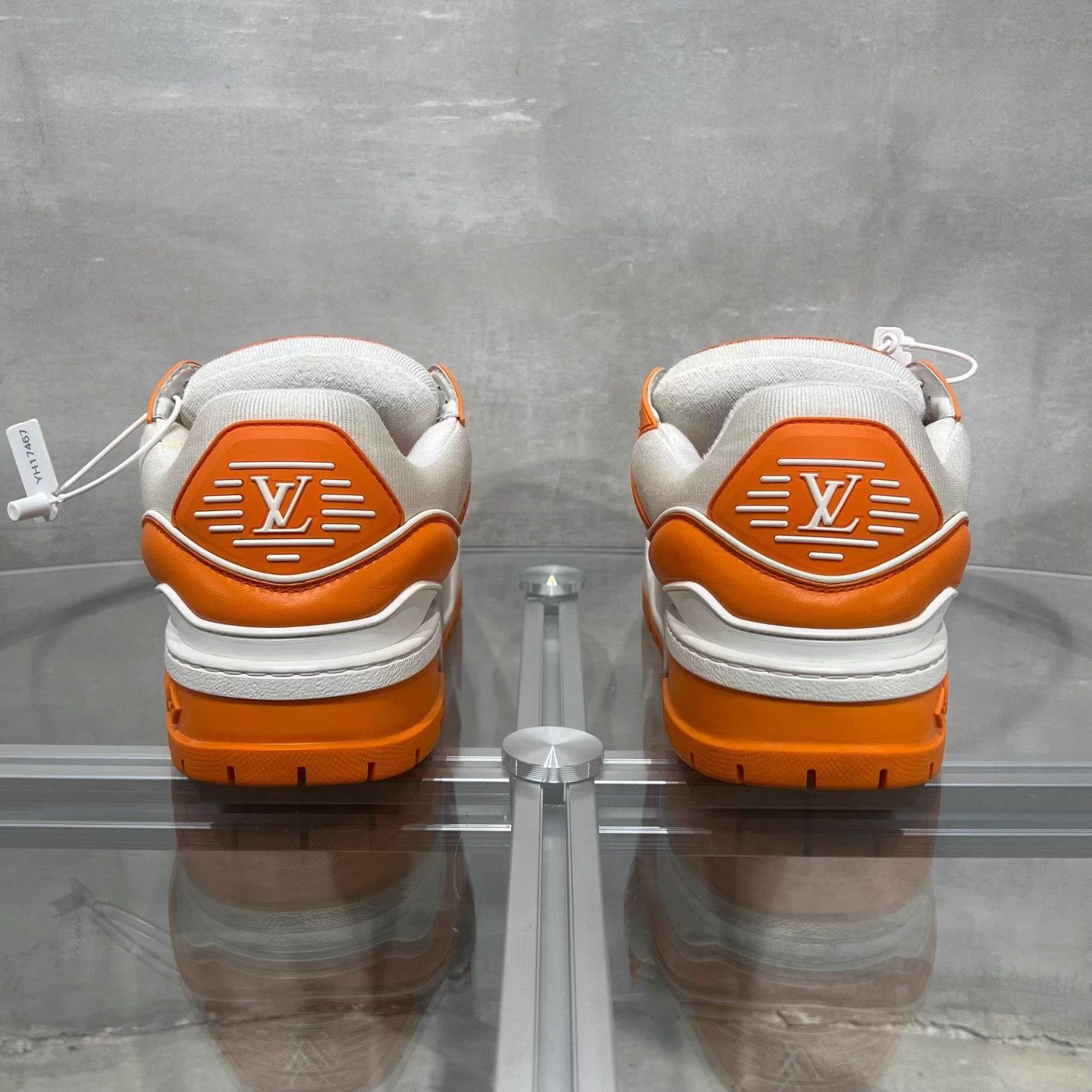 Louis Vuitton LV Trainer White Orange Pink UK8.5 42.5 Size US 8.5 / EU 41-42 - 6 Thumbnail