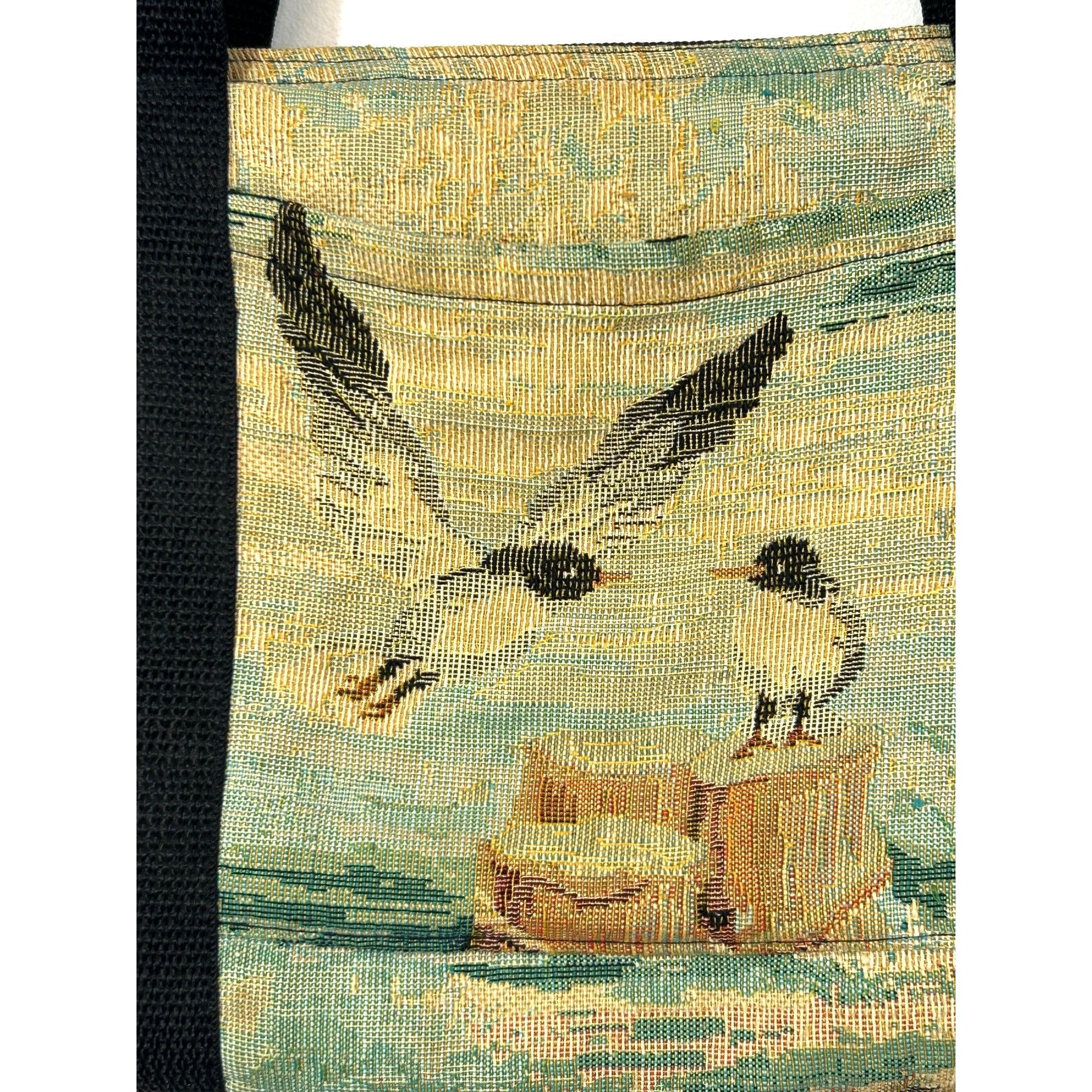 Other Tapestry Fabric Handbag Seaside Lighthouse Sailboats Seagull Size ONE SIZE - 6 Thumbnail