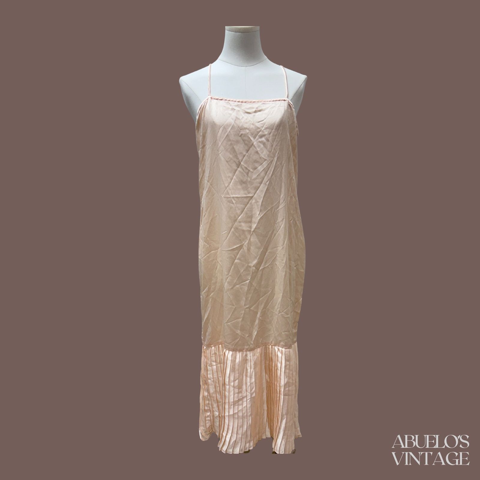 Jessica McClintock VTG Satin Slip Dress | Scott McClintock Peach | 90s Romantic Size M / US 6-8 / IT 42-44 - 1 Thumbnail