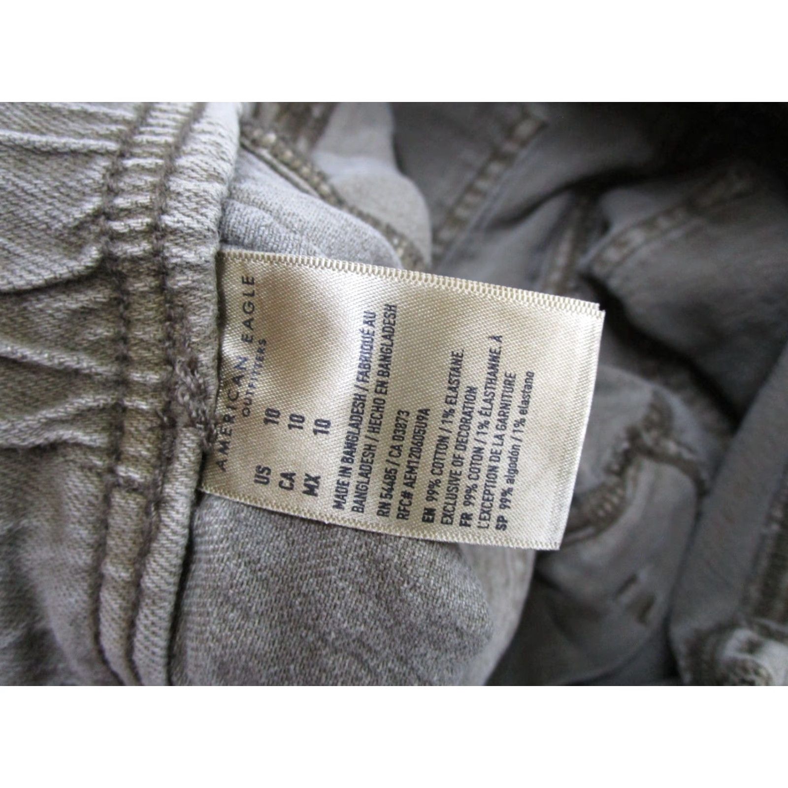 American Eagle Outfitters American Eagle Outfitters Shirt Womens Olive Army Green Size 10 Stretch Elastic Waist Casual Daytime Summer Spring Size ONE SIZE - 3 Thumbnail