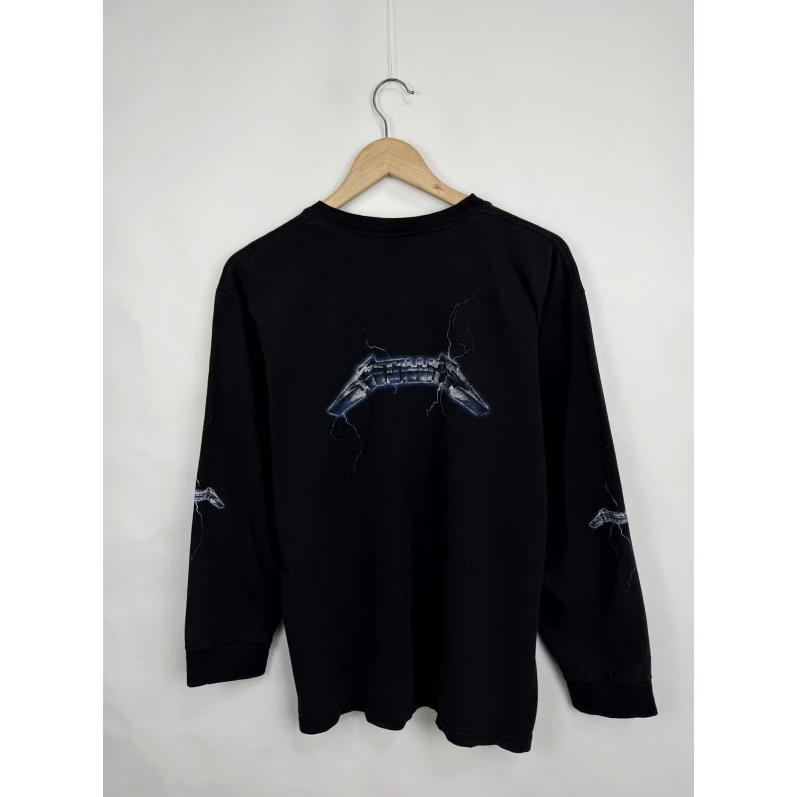 Etro VINTAGE Metallica Ride The Lightning Long Sleeve Retro Shirt M Black Mens Size US M / EU 48-50 / 2 - 7 Thumbnail