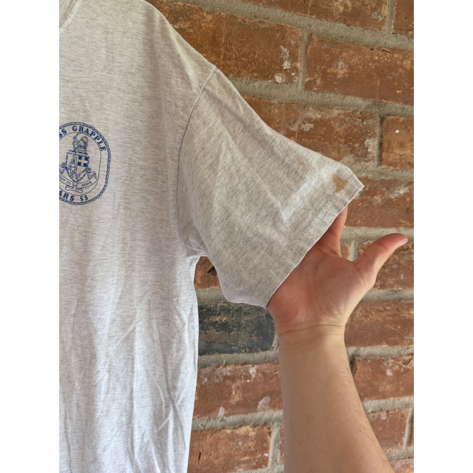Gildan USS Grapple ARS 53 Navy Tee Military Gray L Size US L / EU 52-54 / 3 - 5 Thumbnail