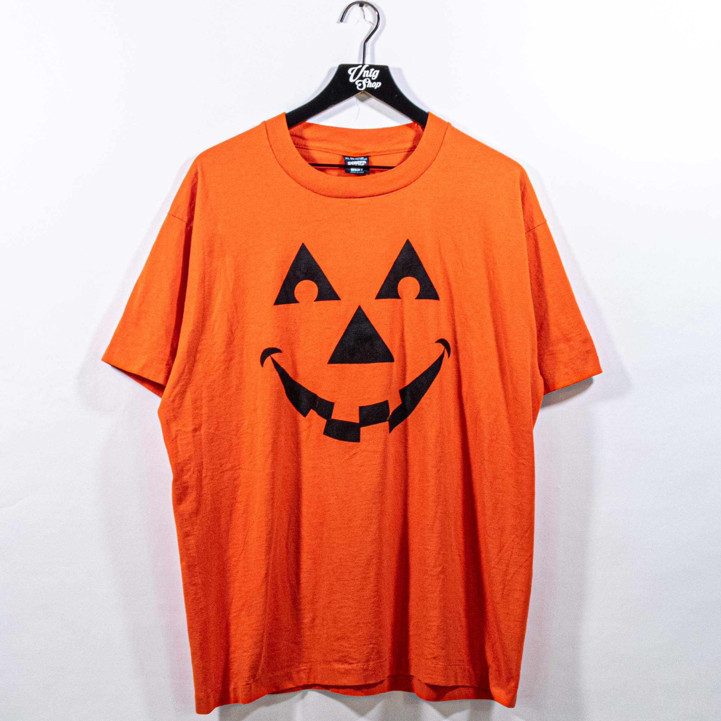 Vintage Halloween Jack O Lantern Pumpkin T-Shirt Single Stitch VTG Size US XL / EU 56 / 4 - 1 Thumbnail