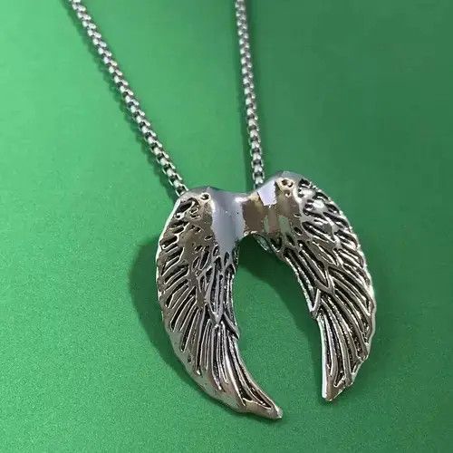 Japanese Brand Titanium Steel Angel Wings Pendant Necklace for Men Women Size ONE SIZE - 4 Thumbnail