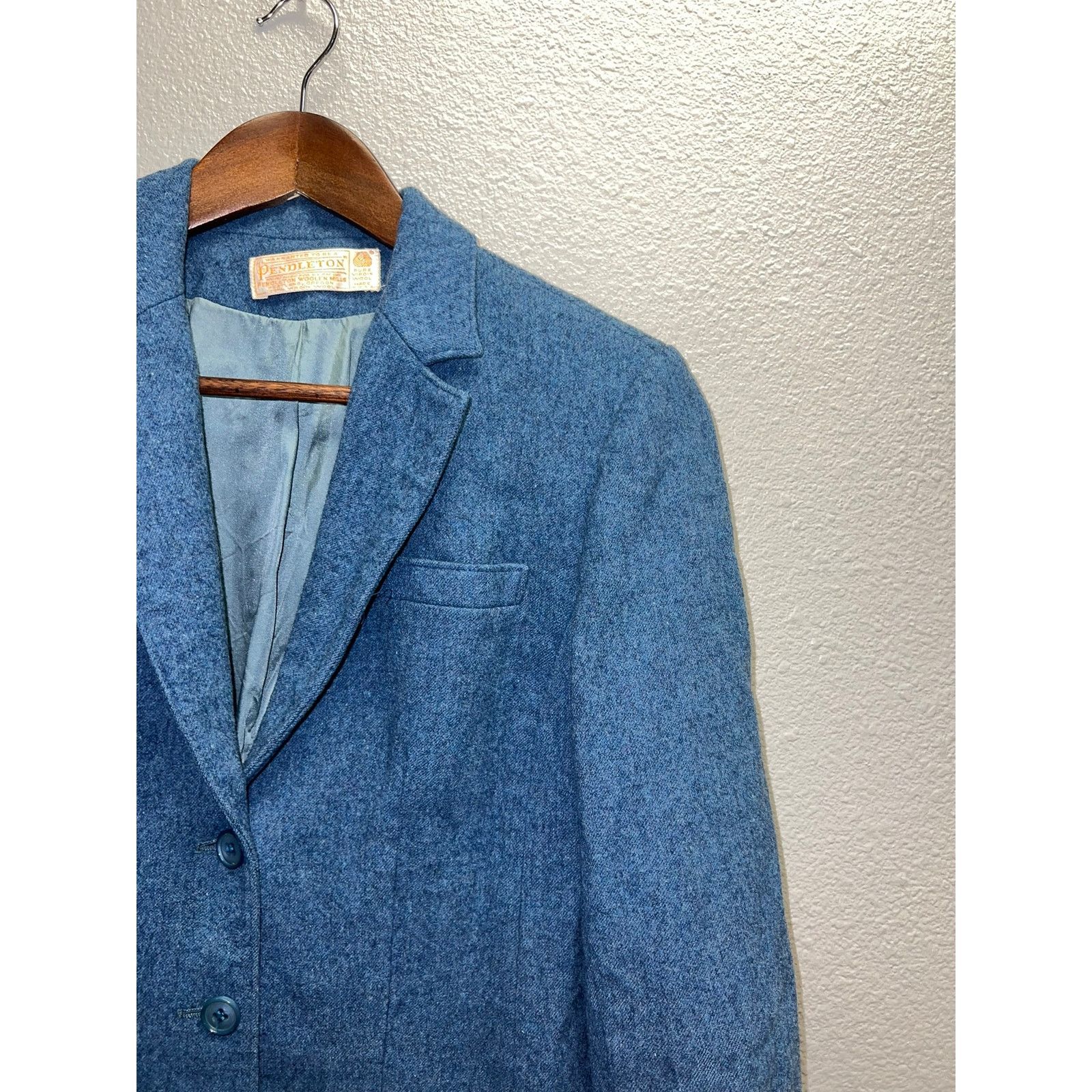 Pendleton Vintage Pendleton Blue Blazer Jacket 1970s 70s Women Medium Size M / US 6-8 / IT 42-44 - 3 Thumbnail