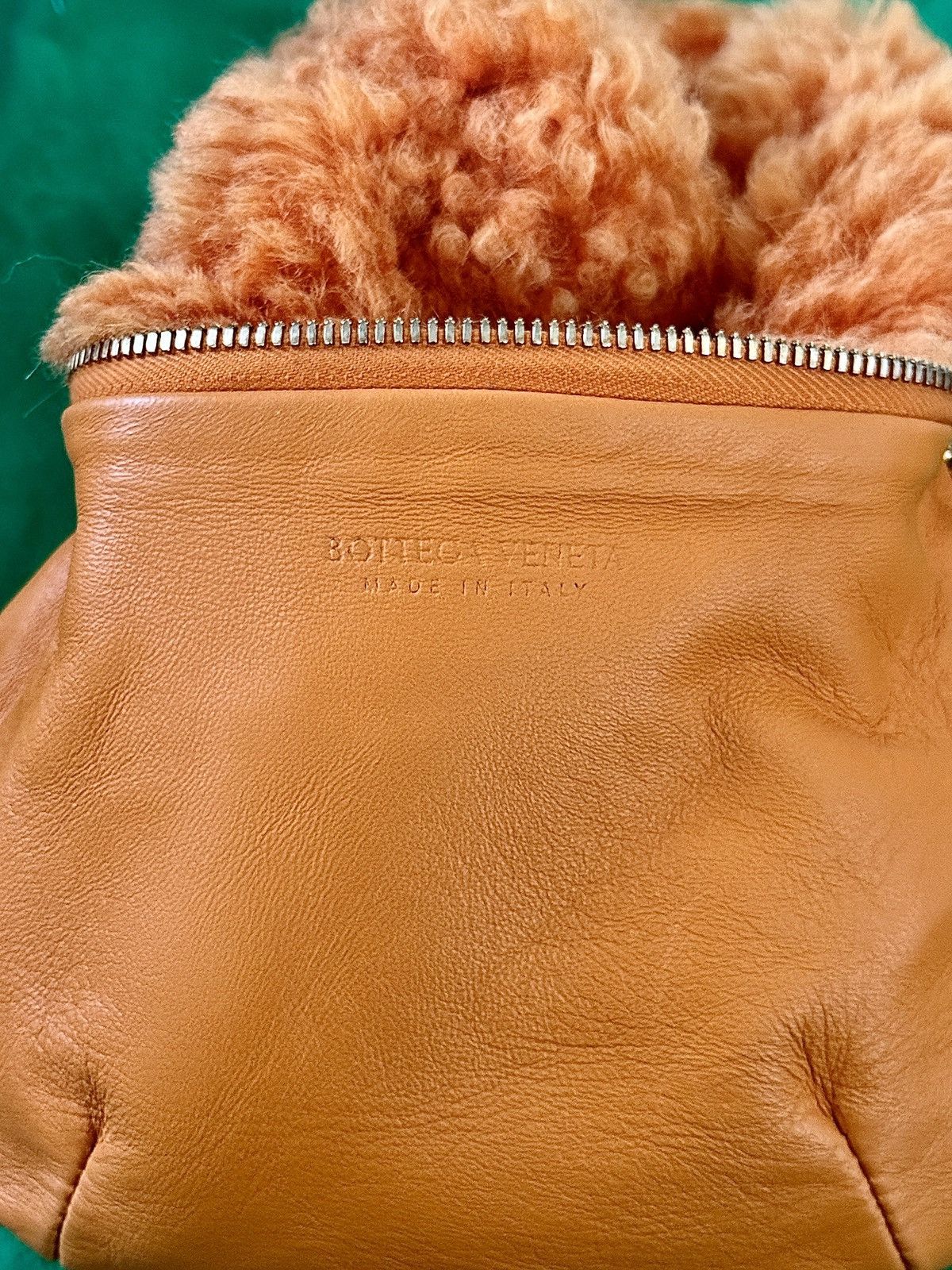 Bottega Veneta BOTTEGA VENETA Mini The Jodie - Orange Shearling Leather Bag Size ONE SIZE - 12 Thumbnail