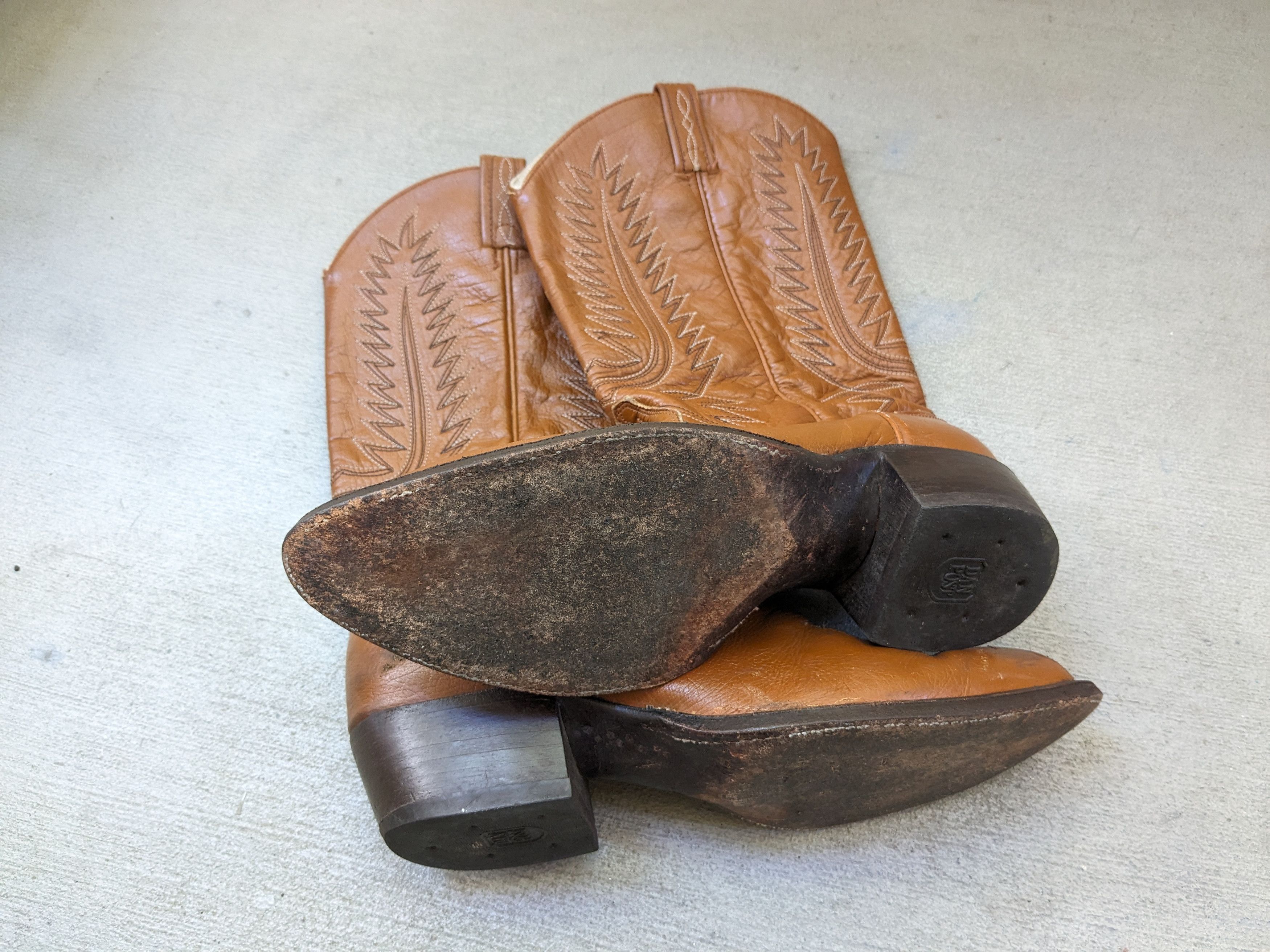 Genuine Leather Dan Post Cowboy Boots Brown Leather 8 Western Botas Size US 8 / EU 41 - 17 Thumbnail