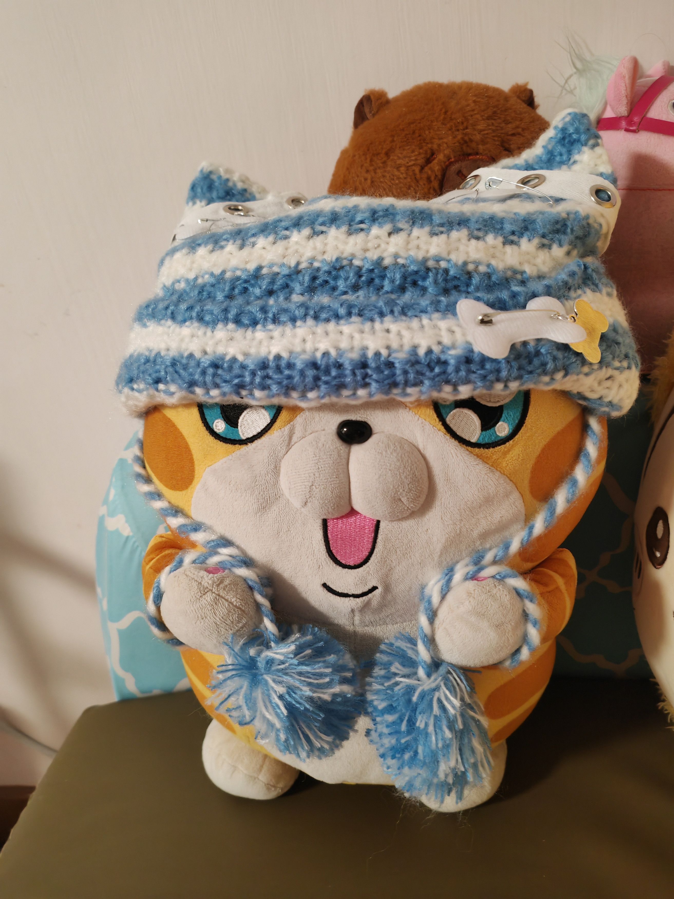 Japanese Brand blue stripe beanie Size ONE SIZE - 1 Thumbnail