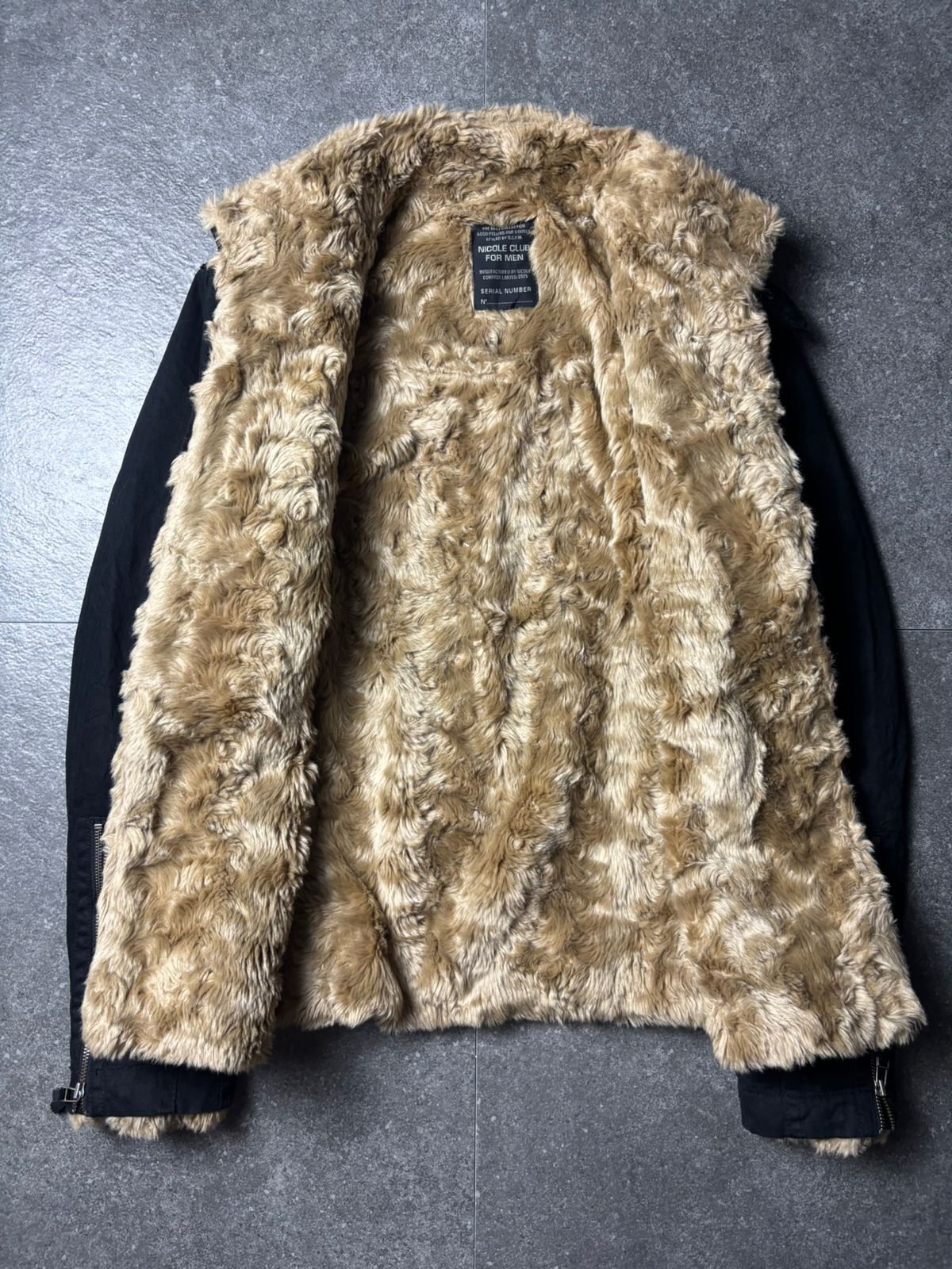 Japanese Brand 2000s Nicole Club For Men Vkei Fur Sherpa Riders Jacket Size US M / EU 48-50 / 2 - 7 Thumbnail