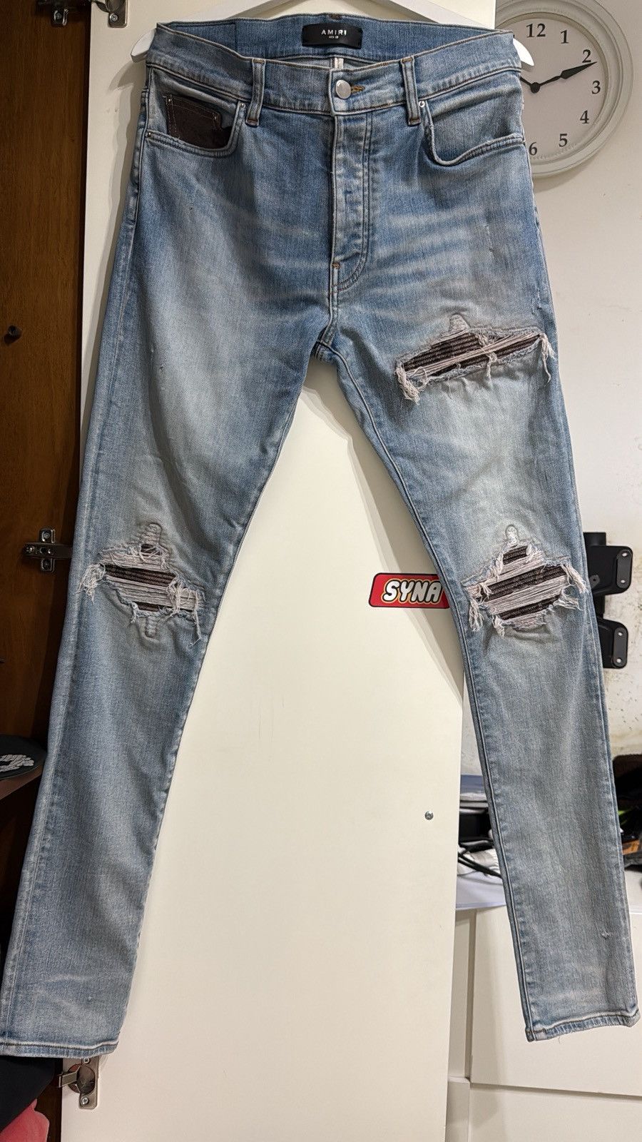 Amiri Amiri mx1 snake patch denim jeans Size US 32 / EU 48 - 1 Thumbnail