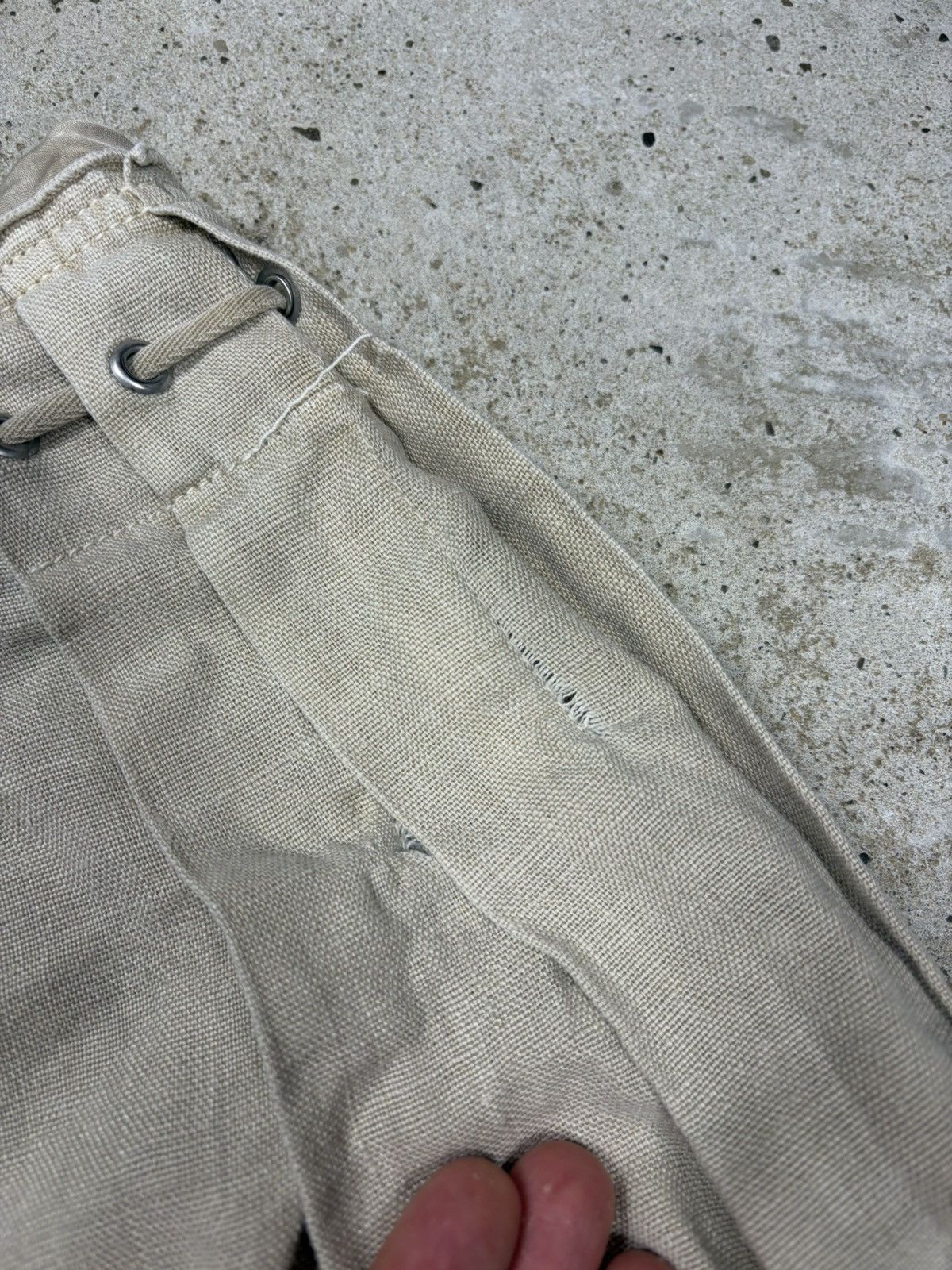 Prada Prada Sport SS 2000 Beige Linen Pleated Skirt Size 32" / US 10 / IT 46 - 15 Thumbnail