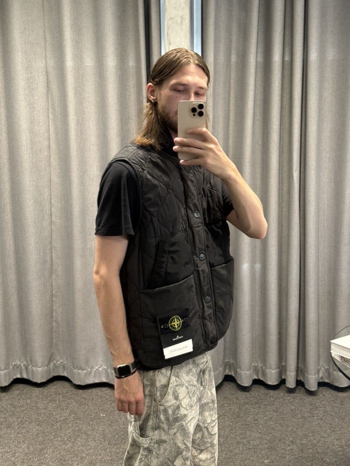 Stone Island 🔥 Stone Island 50 Fili Quilted-TC Vest Black 🔥 Size US XL / EU 56 / 4 - 12 Thumbnail