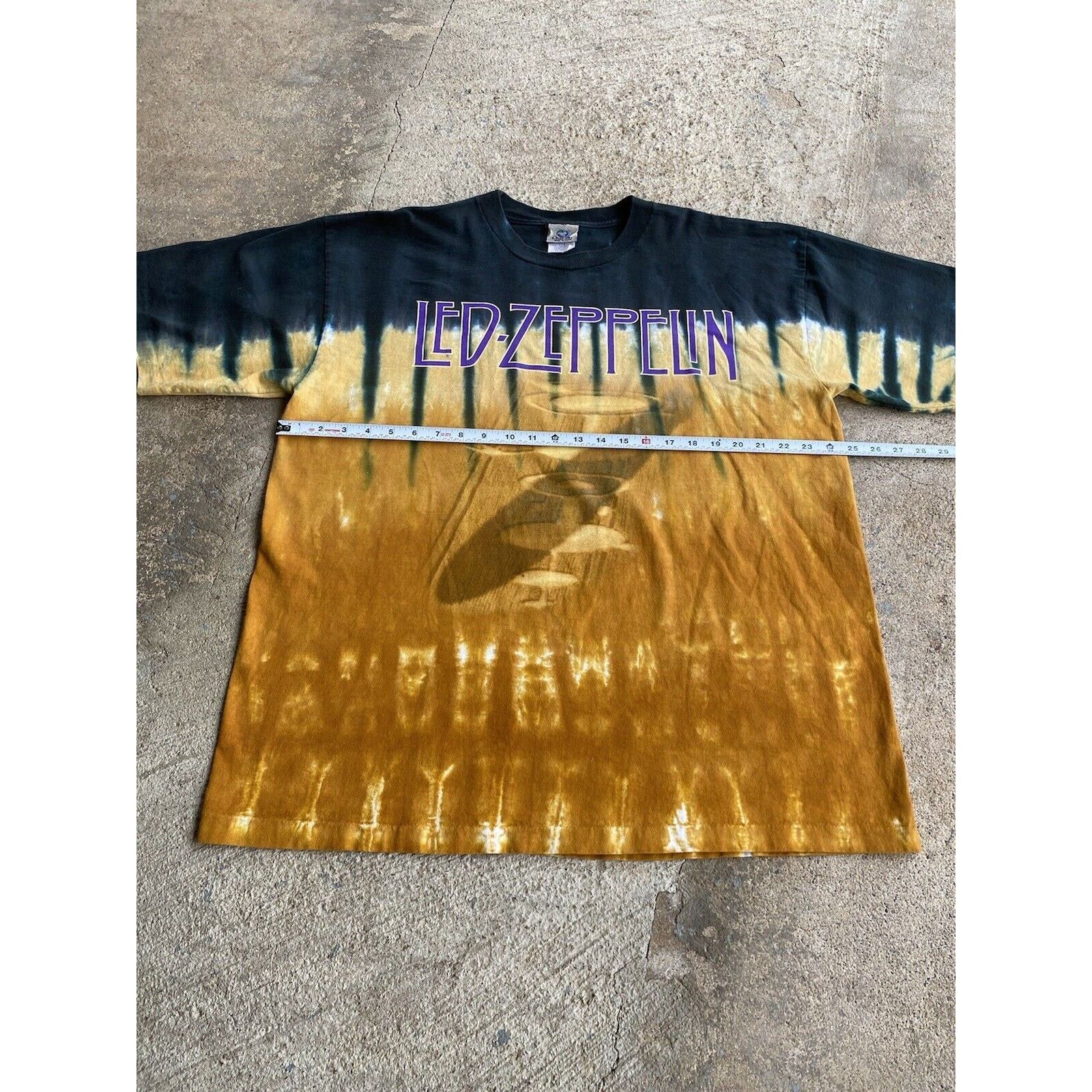 Liquid Blue Vintage Y2K Led Zeppelin Liquid Blue Crop Circle Shirt 2005 Size US XL / EU 56 / 4 - 10 Thumbnail