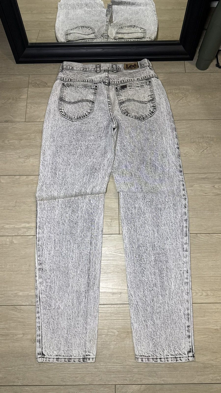 Lee Vintage 1990s Women’s Lee Acid Wash 30 x 30 Straight Denim Size 30" / US 8 / IT 44 - 2 Thumbnail