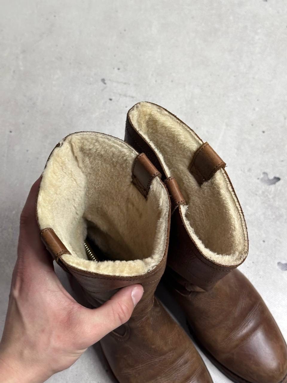 Sendra SENDRA Leather Engineer Boots Shearling Lined Sole Biker Y2K Size US 6.5 / IT 36.5 - 7 Thumbnail