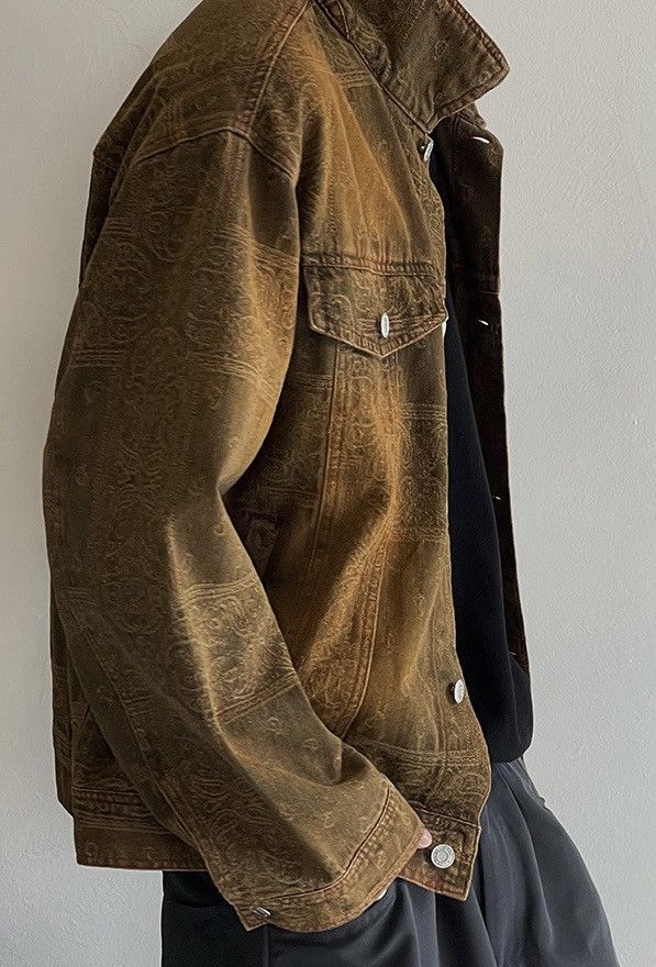 Japanese Brand × Vintage Retro punk paisley bandana washed denim jacket Size US M / EU 48-50 / 2 - 4 Thumbnail