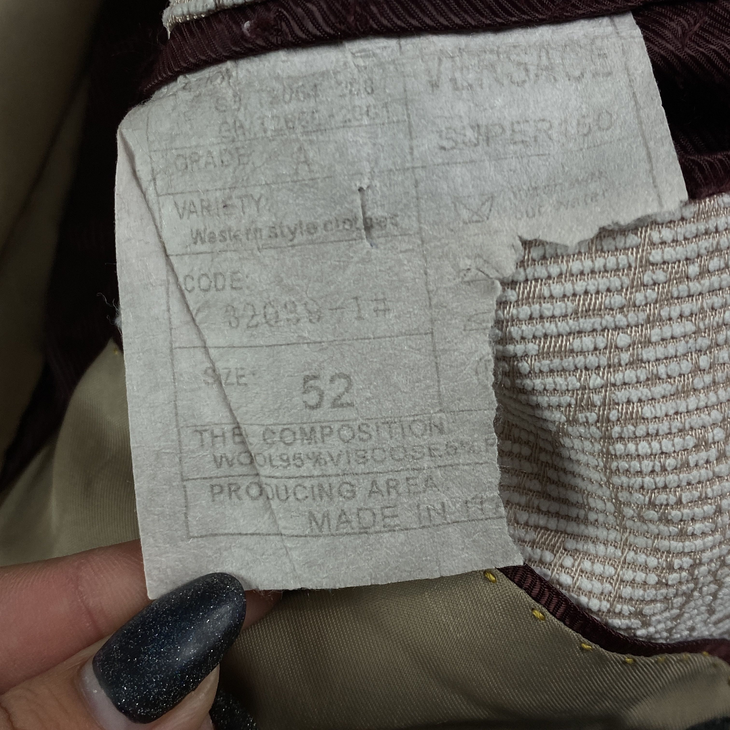 Versace × Versace Jeans Couture × Vintage Men’s Blazer Jacket Versace Two Button Size 52 Size 52R - 7 Thumbnail